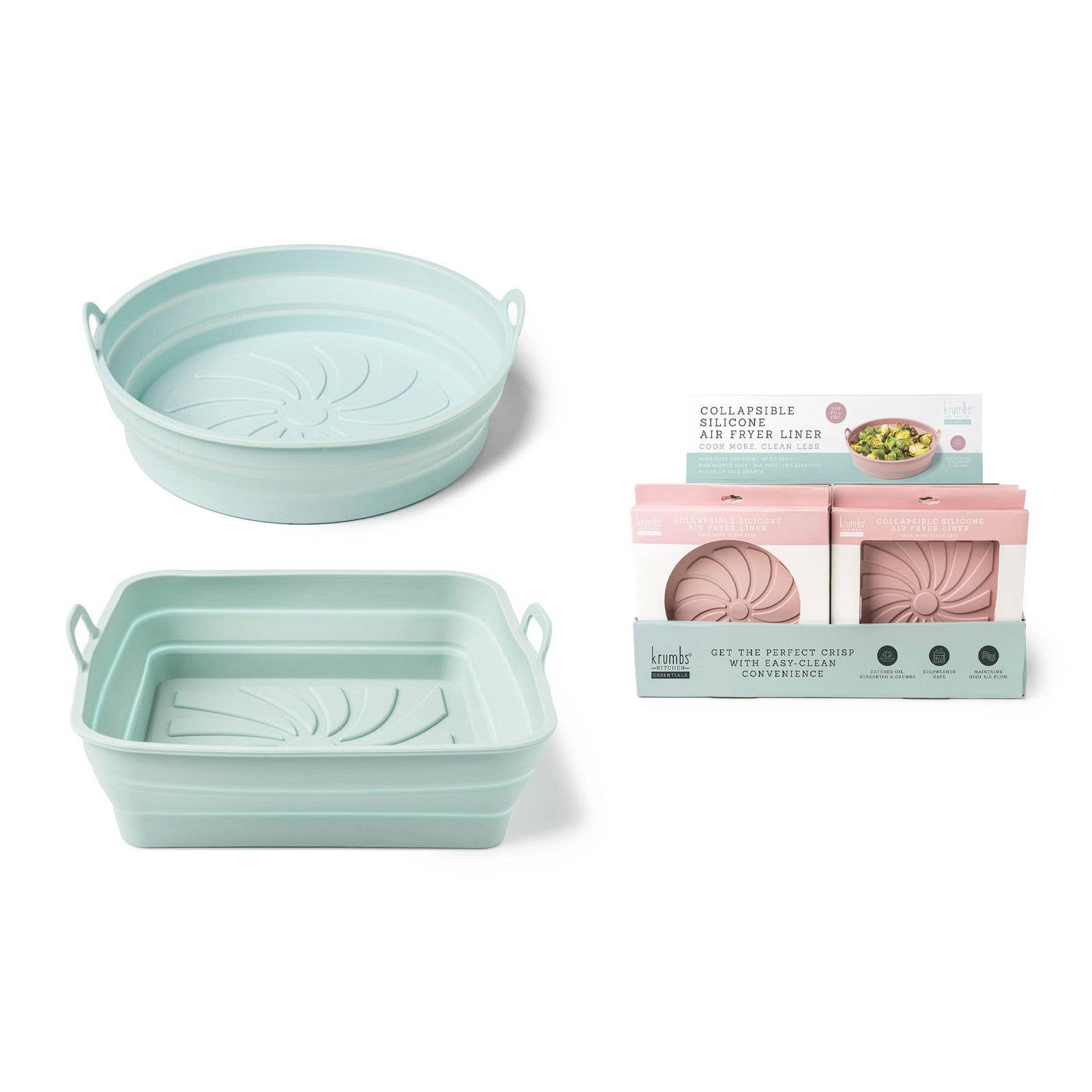 Krumbs Kitchen® Essentials Collapsible Silicone Air Fryer Basket