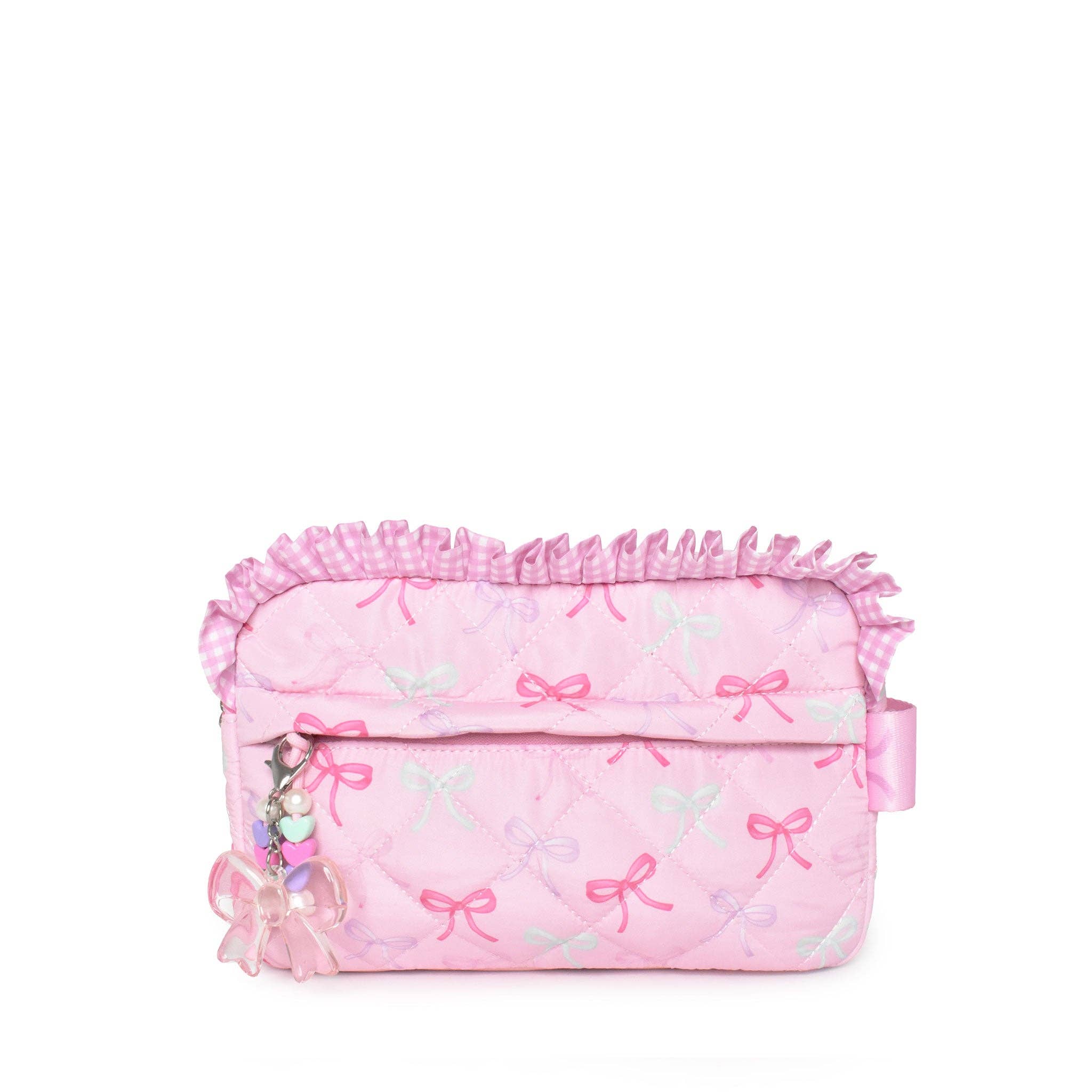 Quilted Bow Pouch with Charm