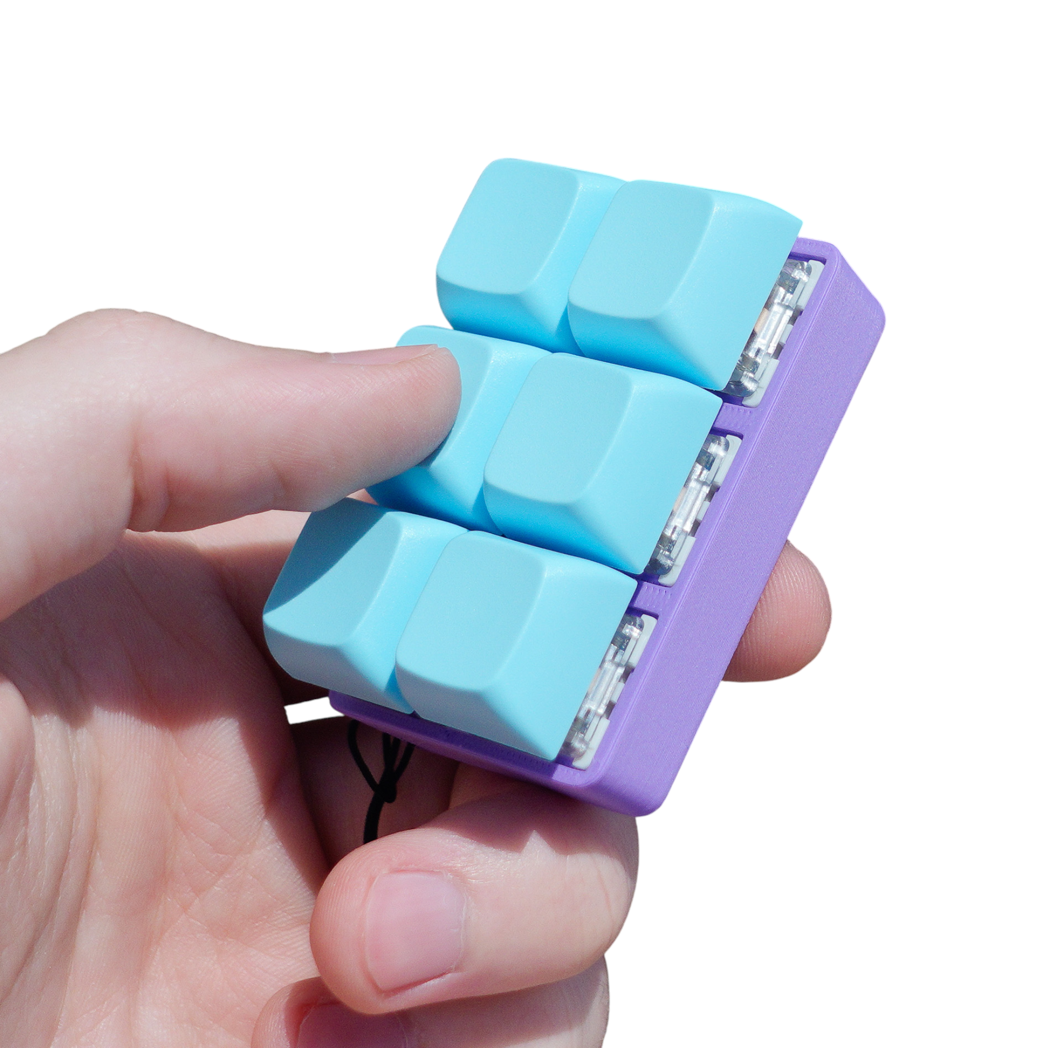 6-Key Clicky Keyboard Fidget Keychain