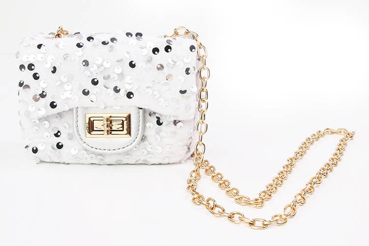 Silver Sequin Purse