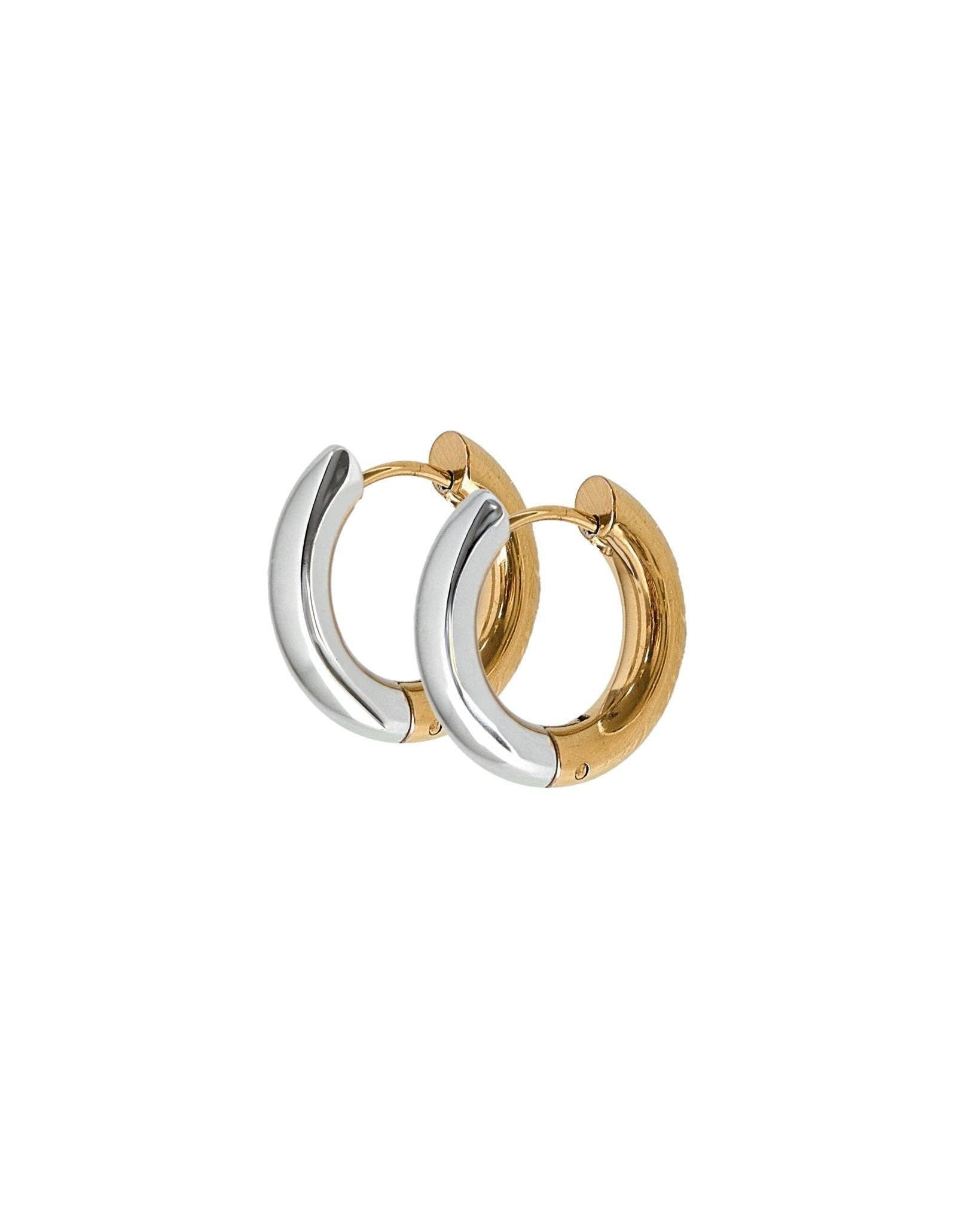 Scarlett 12mm Two-Tone Huggie Hoops