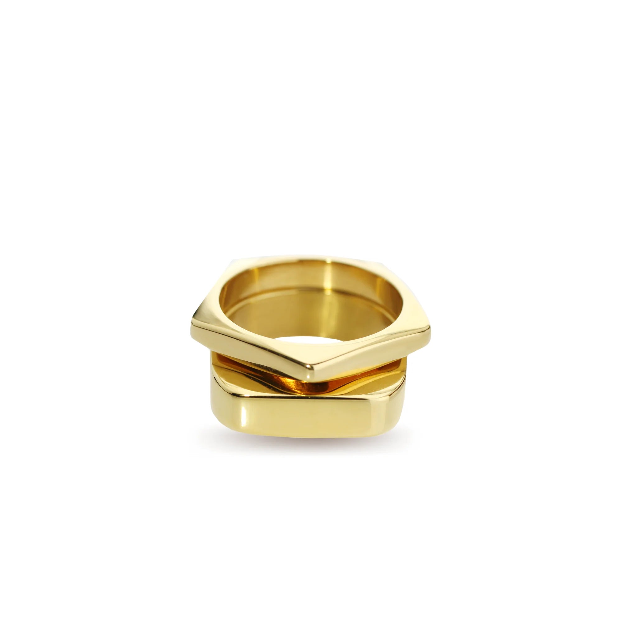 Gold Shape Stack Ring