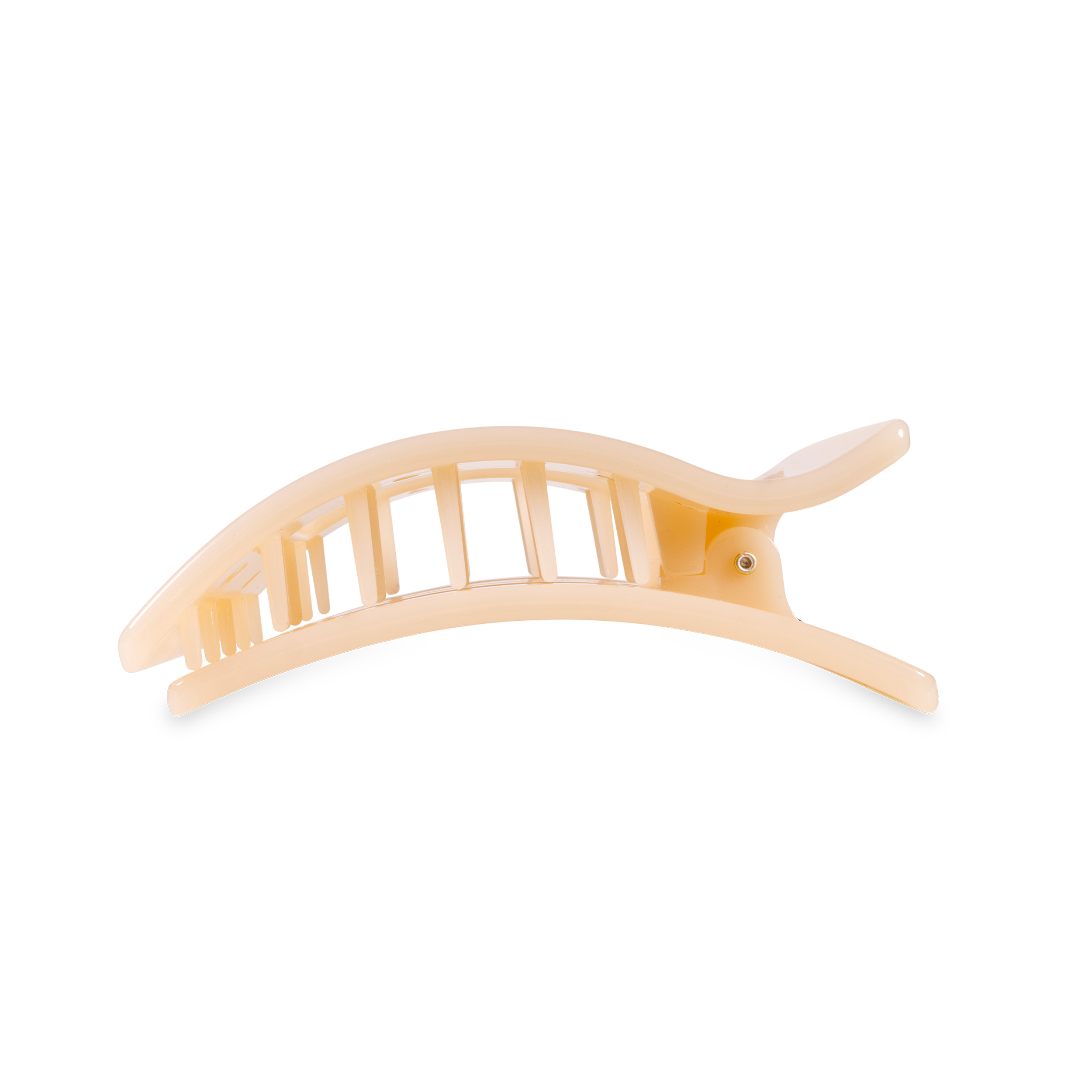 Flat Rectangle Hair Clip | Medium | Almond Beige