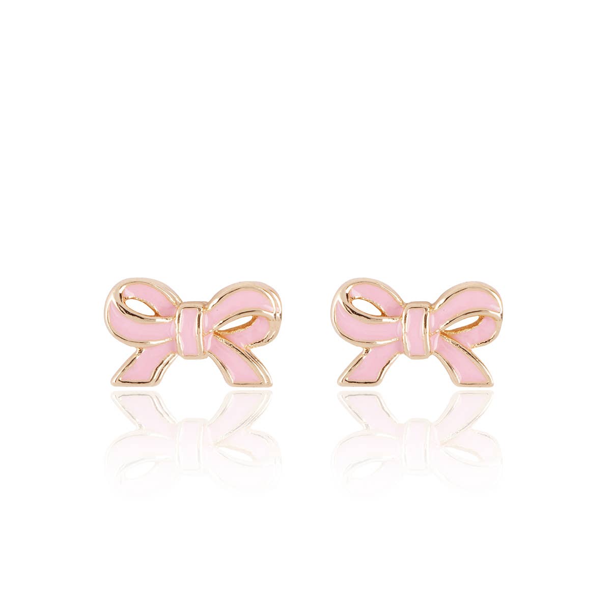 Pretty Pink Bow Studs