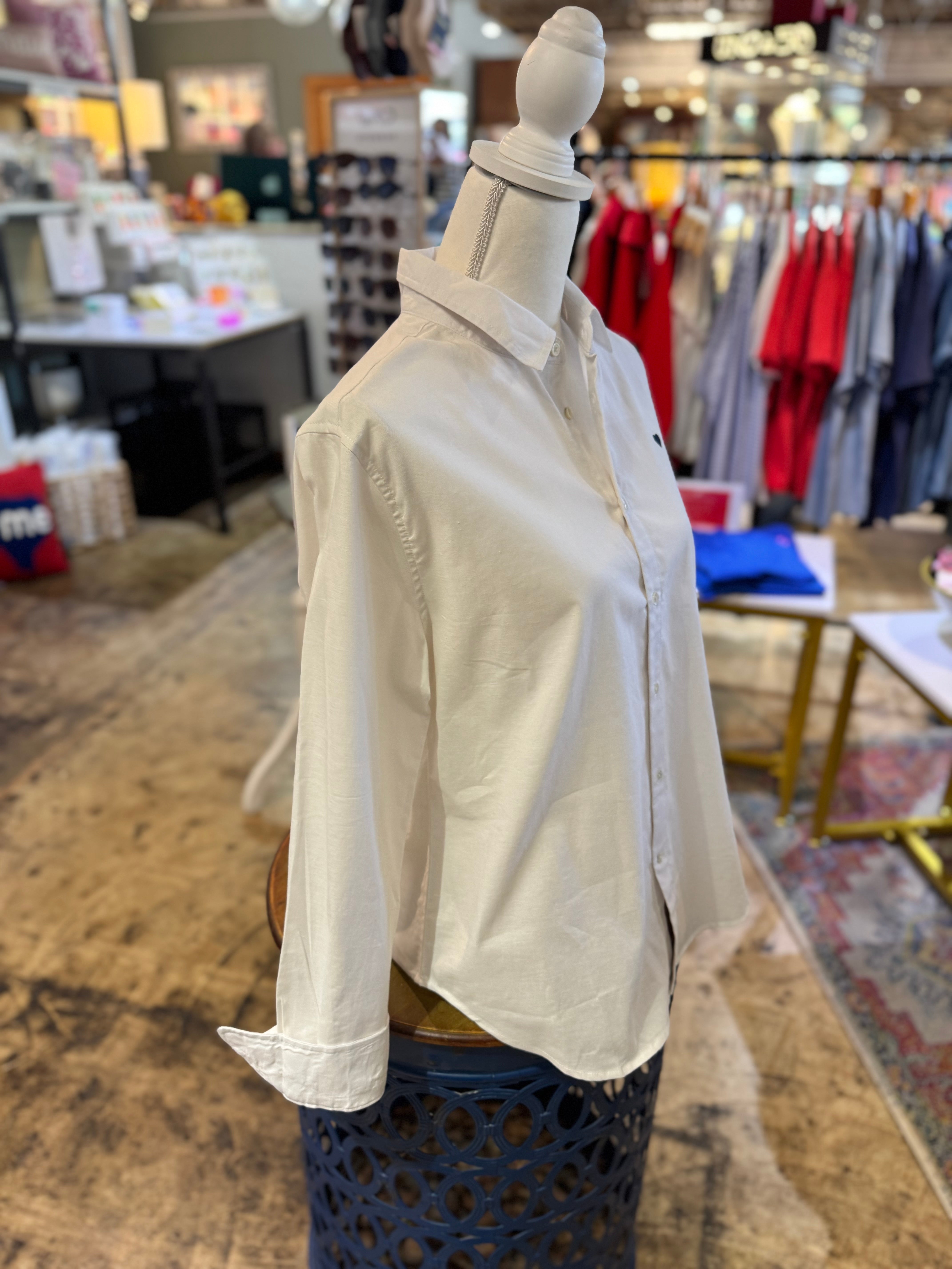 White Dylan Heart Oxford