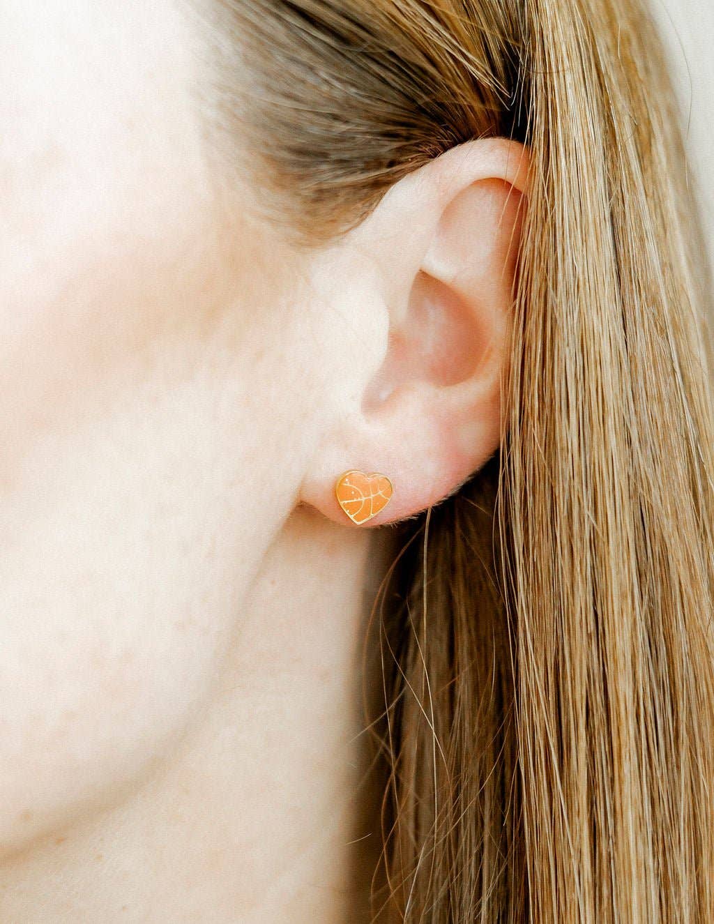 Basketball Screwback Stud Earrings
