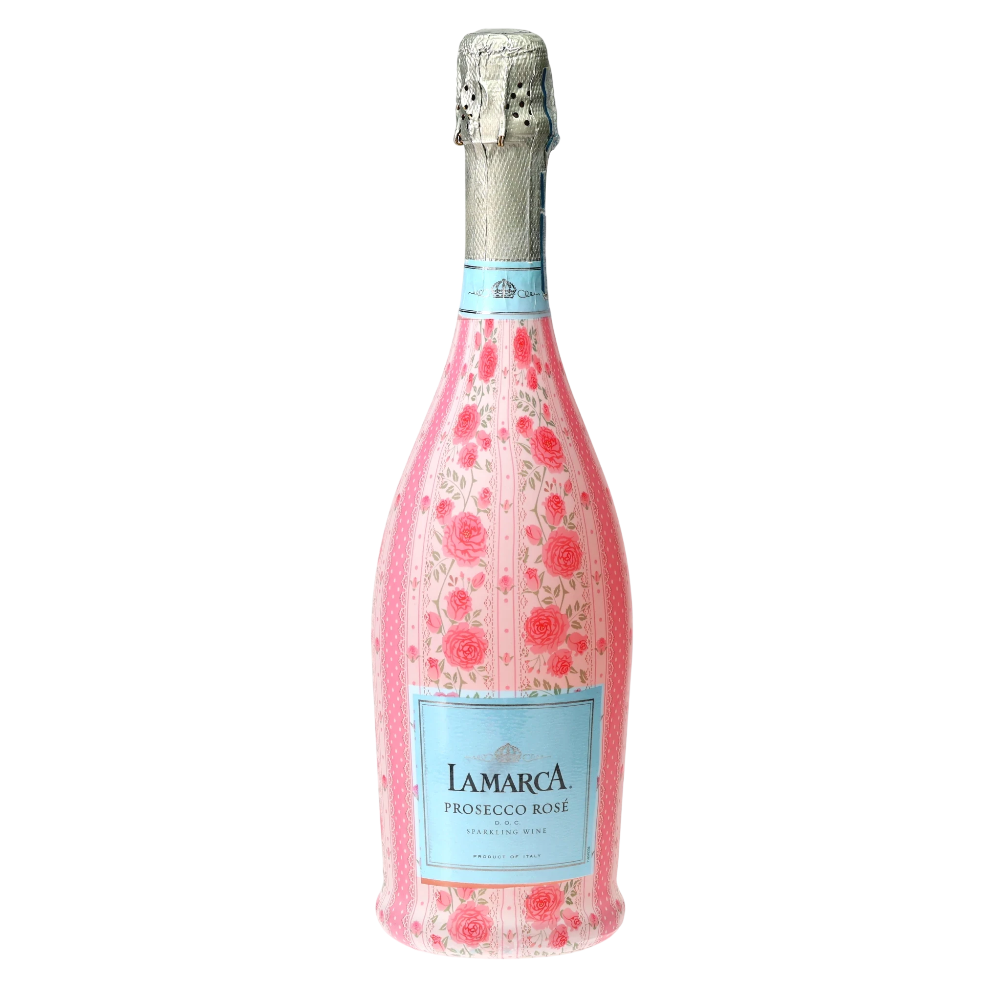 Pink Chateau Rose Stripe Prosecco Bottle Wrap