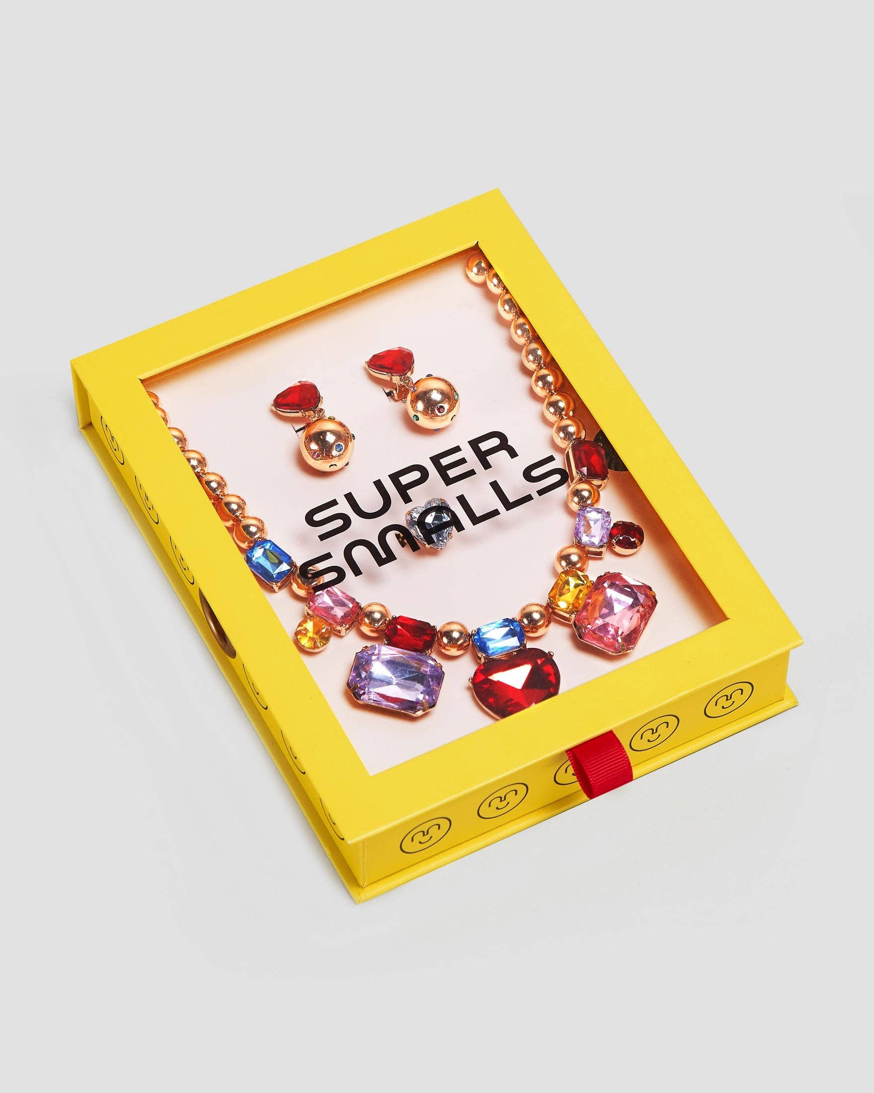 Red Heart Gem Necklace Set