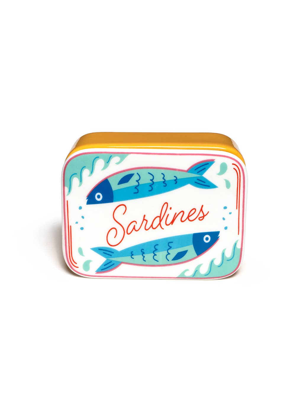 Sardine Can Ceramic Stash Box w/Lid