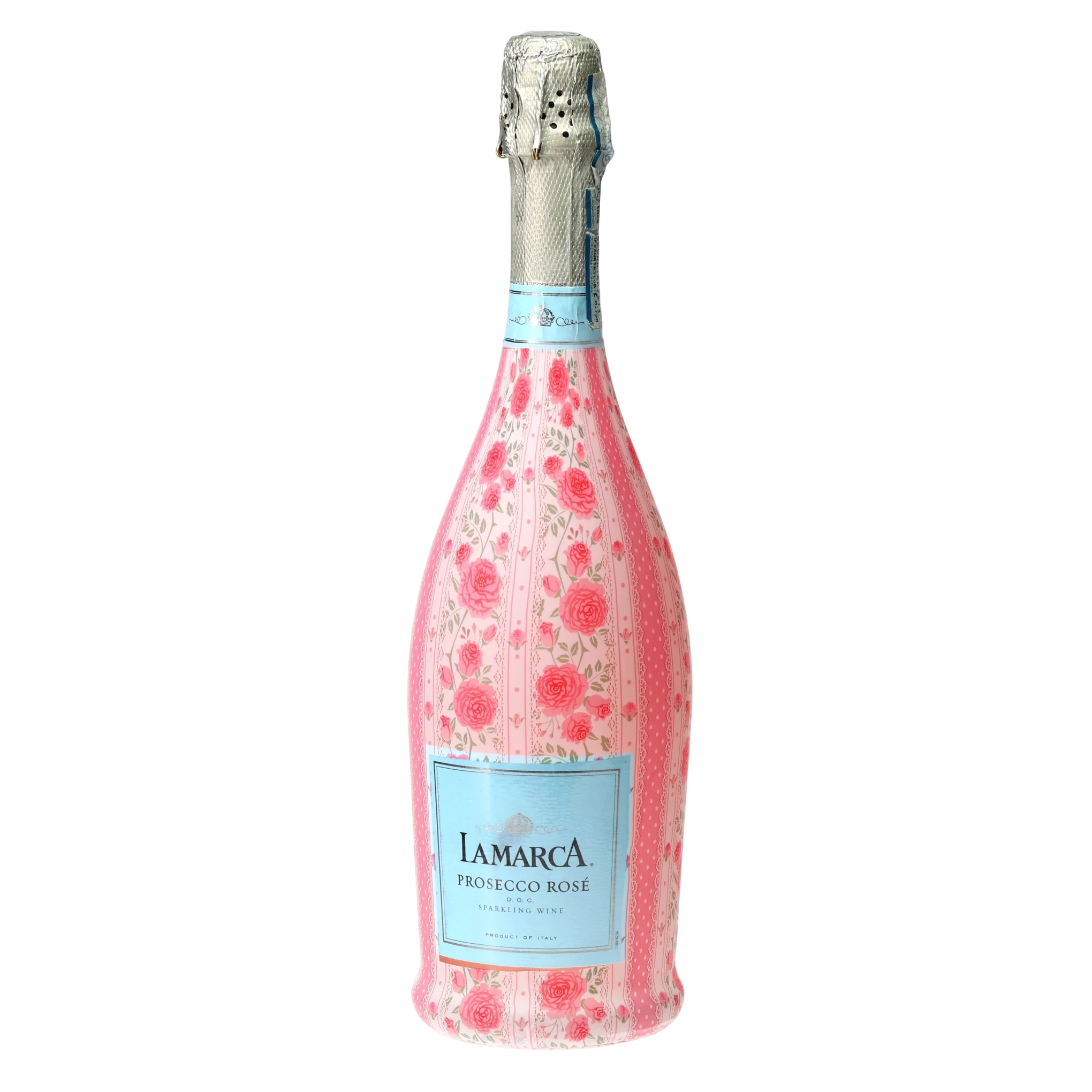 Pink Chateau Rose Stripe Prosecco Bottle Wrap