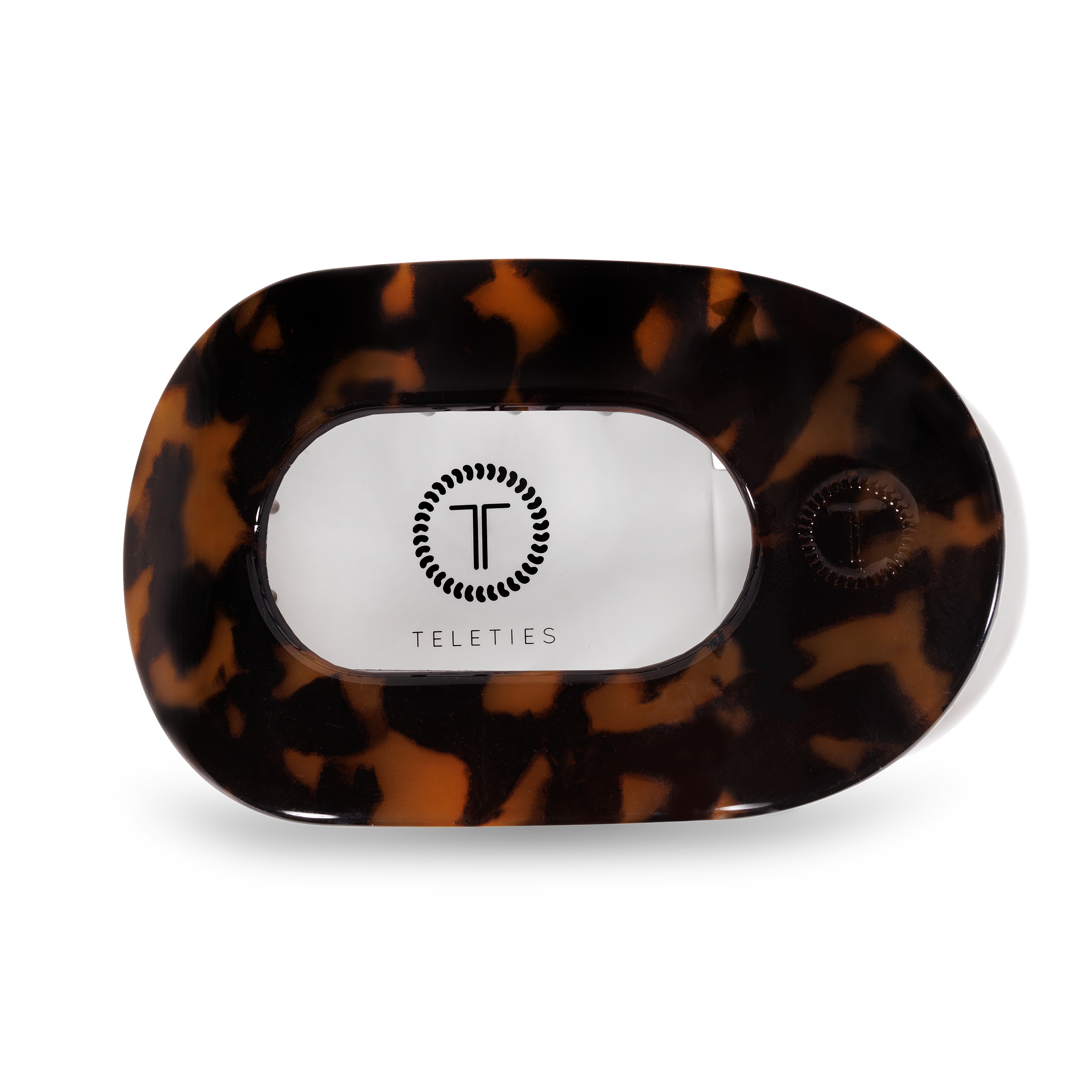 Tortoise Large Flat Round Clip