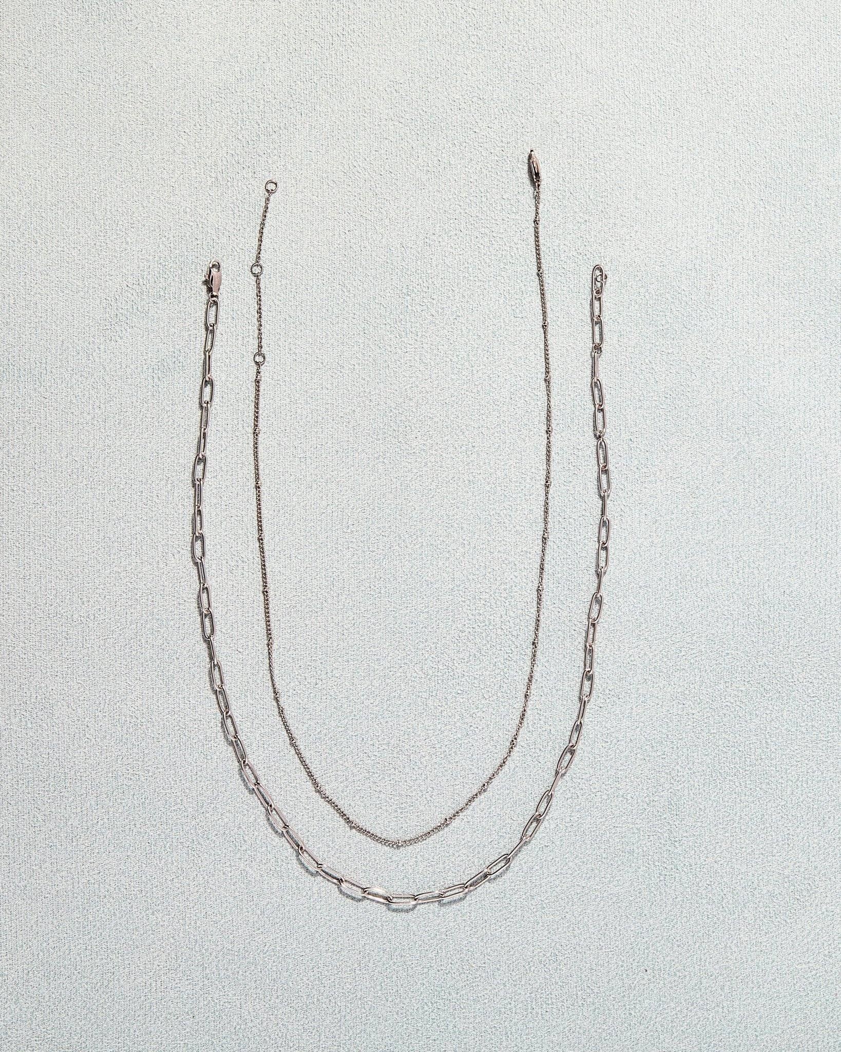 Palmer Paperclip Silver Necklace