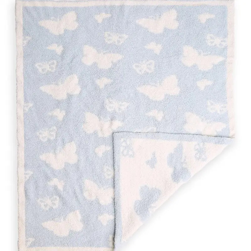 Blue Butterfly Baby Throw Blanket