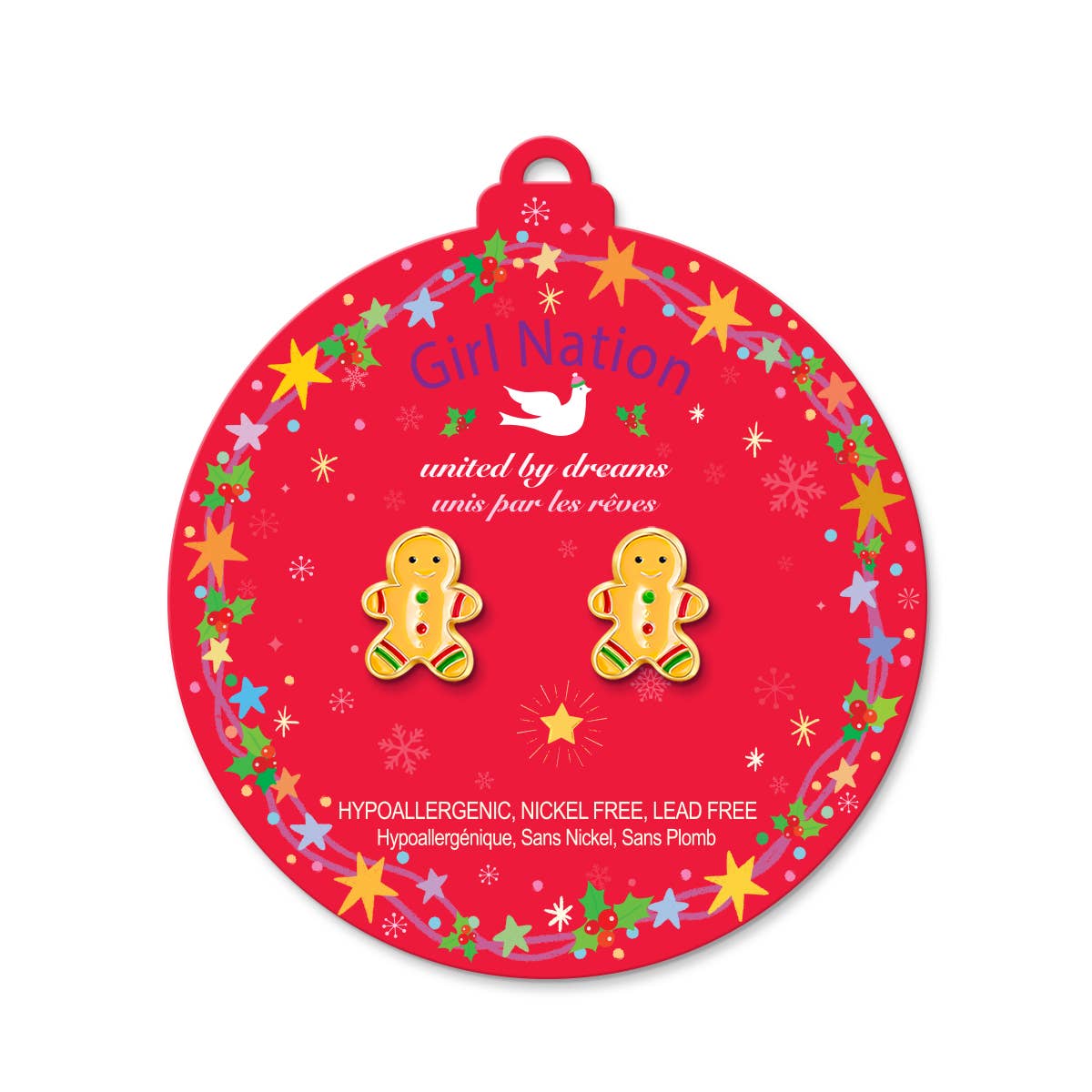 Gingerbread Man Stud Earrings