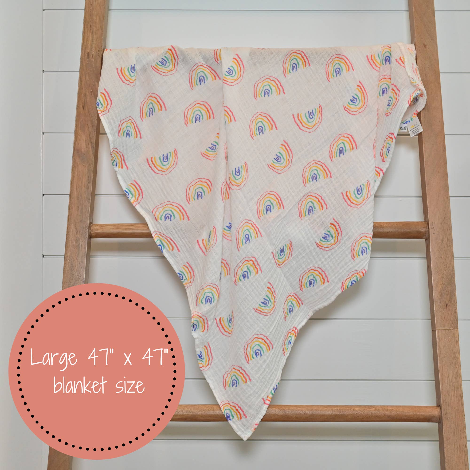 Over The Rainbow Muslin Swaddle