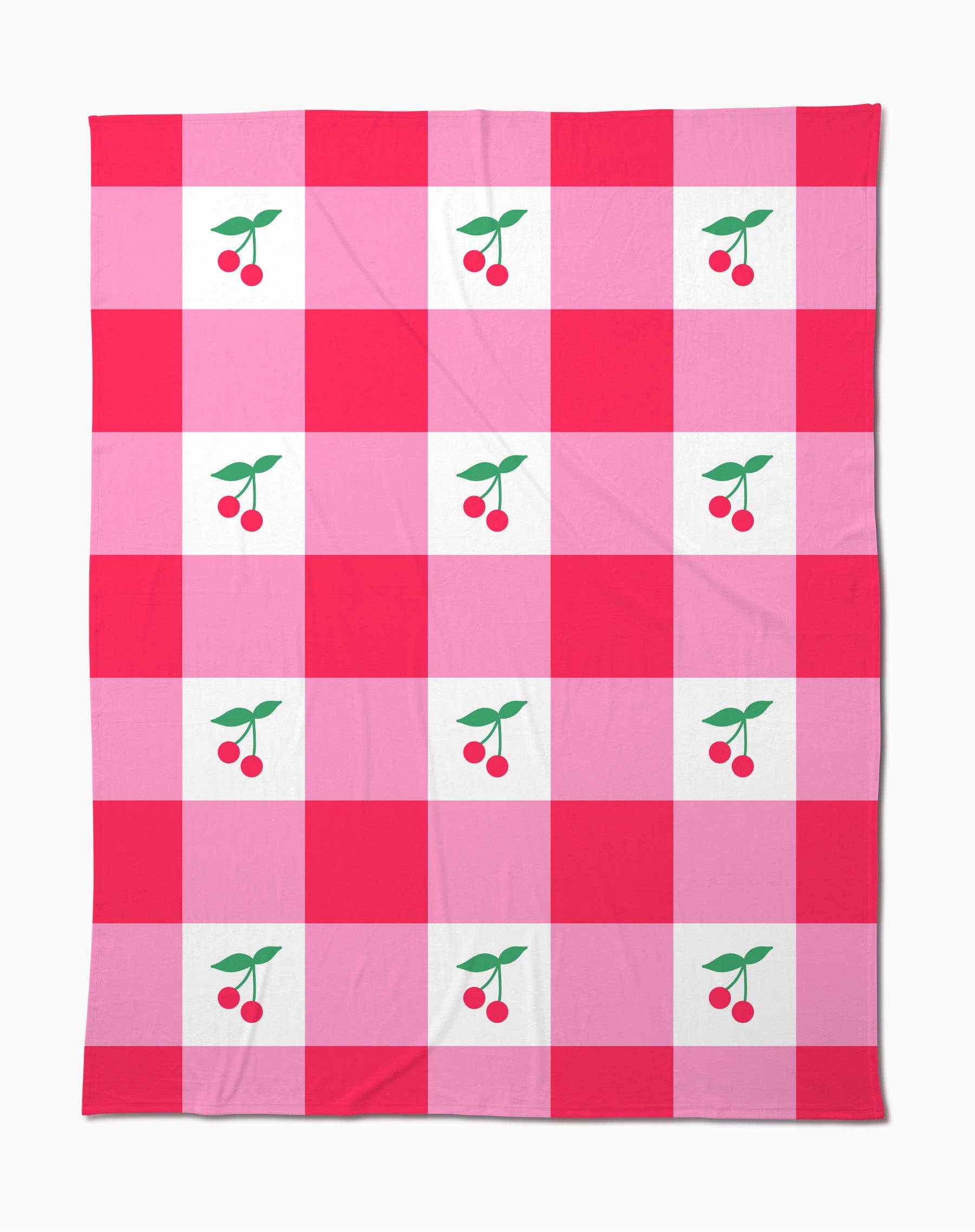 Sweet Cherry Gingham 50" x 60" Butter Blanket