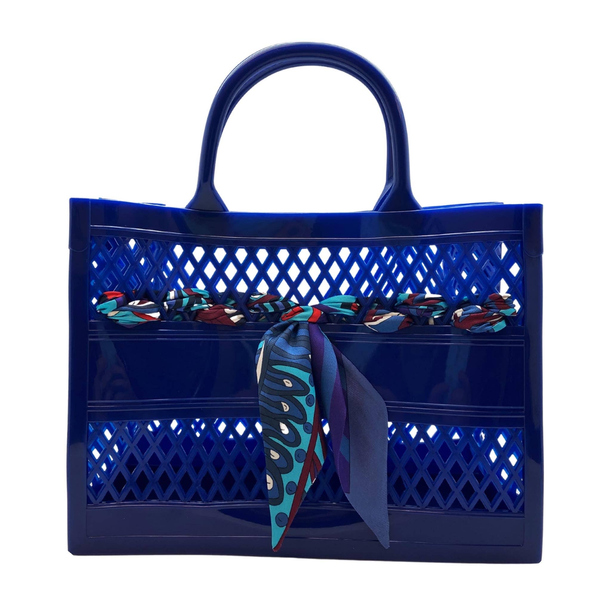 Royal Soleil Jelly Tote w/ Scarf