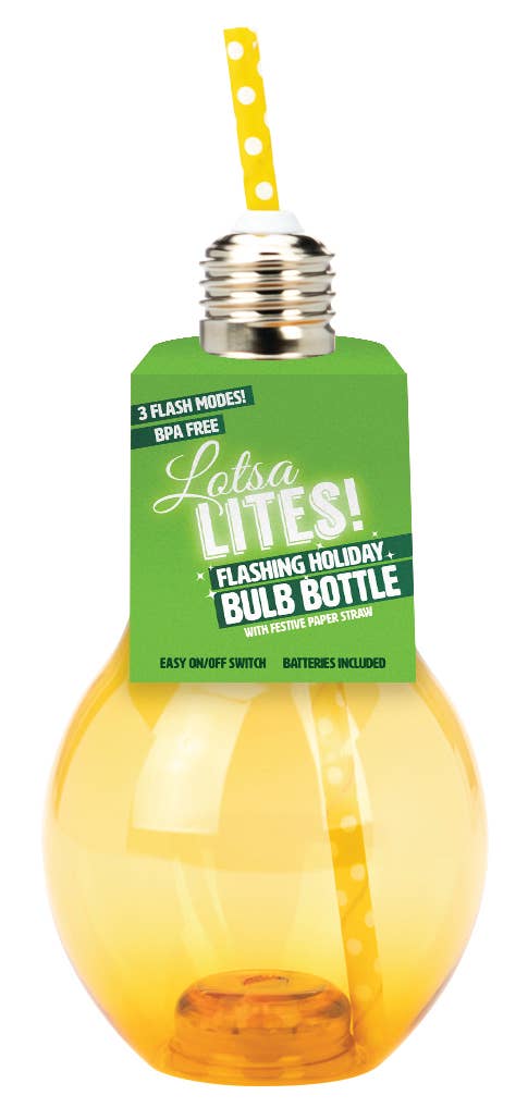 Flashing Holiday Bulb Sipper