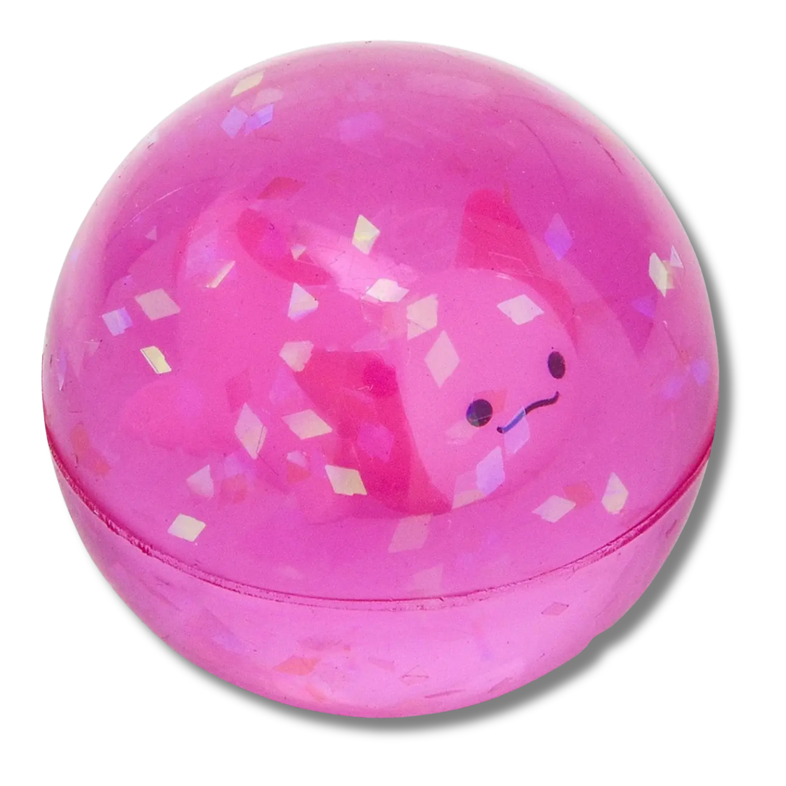 Glitter Axolotl Bouncy Ball