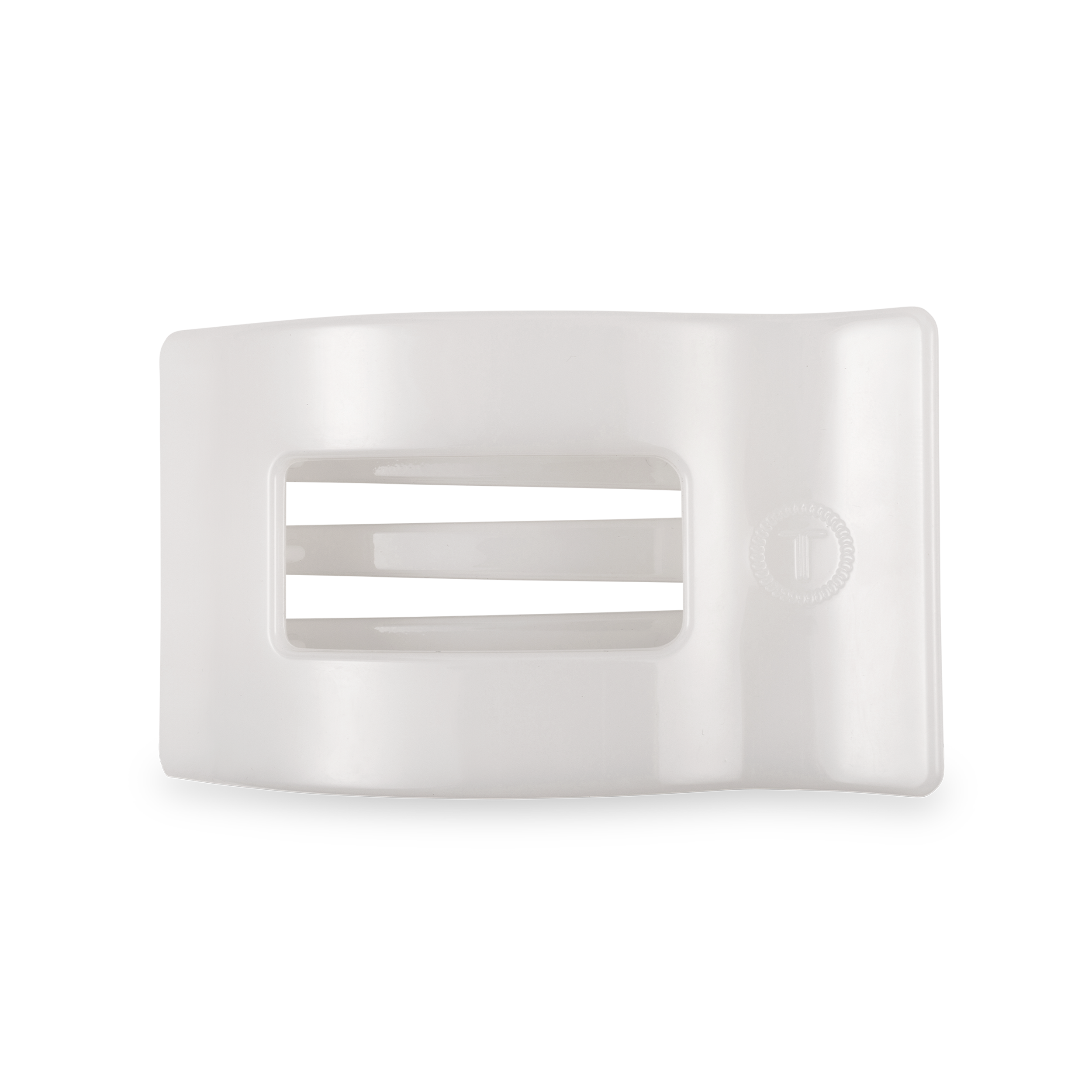Flat Rectangle Hair Clip | Medium | Coconut White