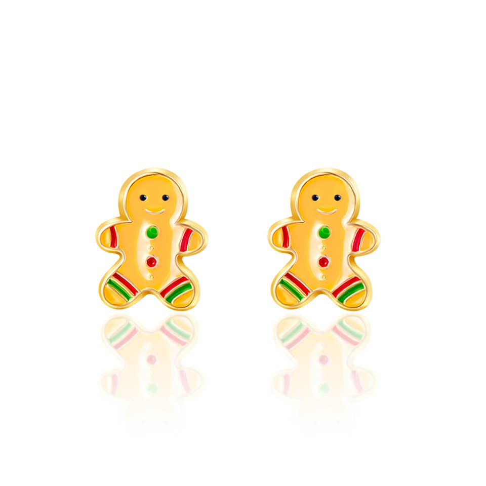Gingerbread Man Stud Earrings