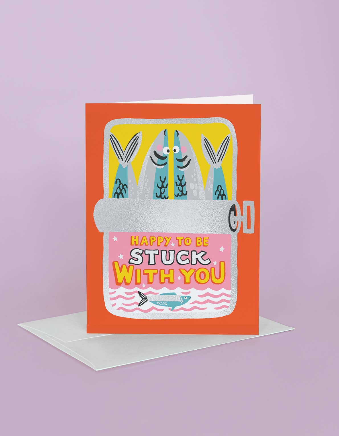 'Stuck with You' Sardines Greeting Card