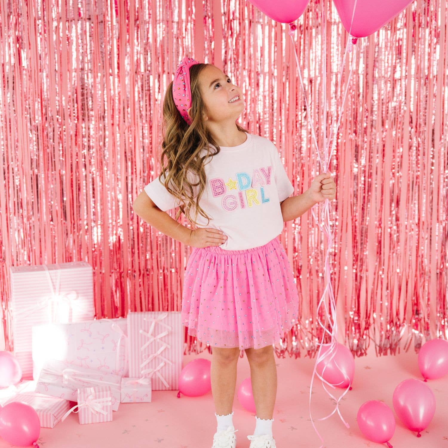 Birthday Girl Rhinestone Patch T-Shirt