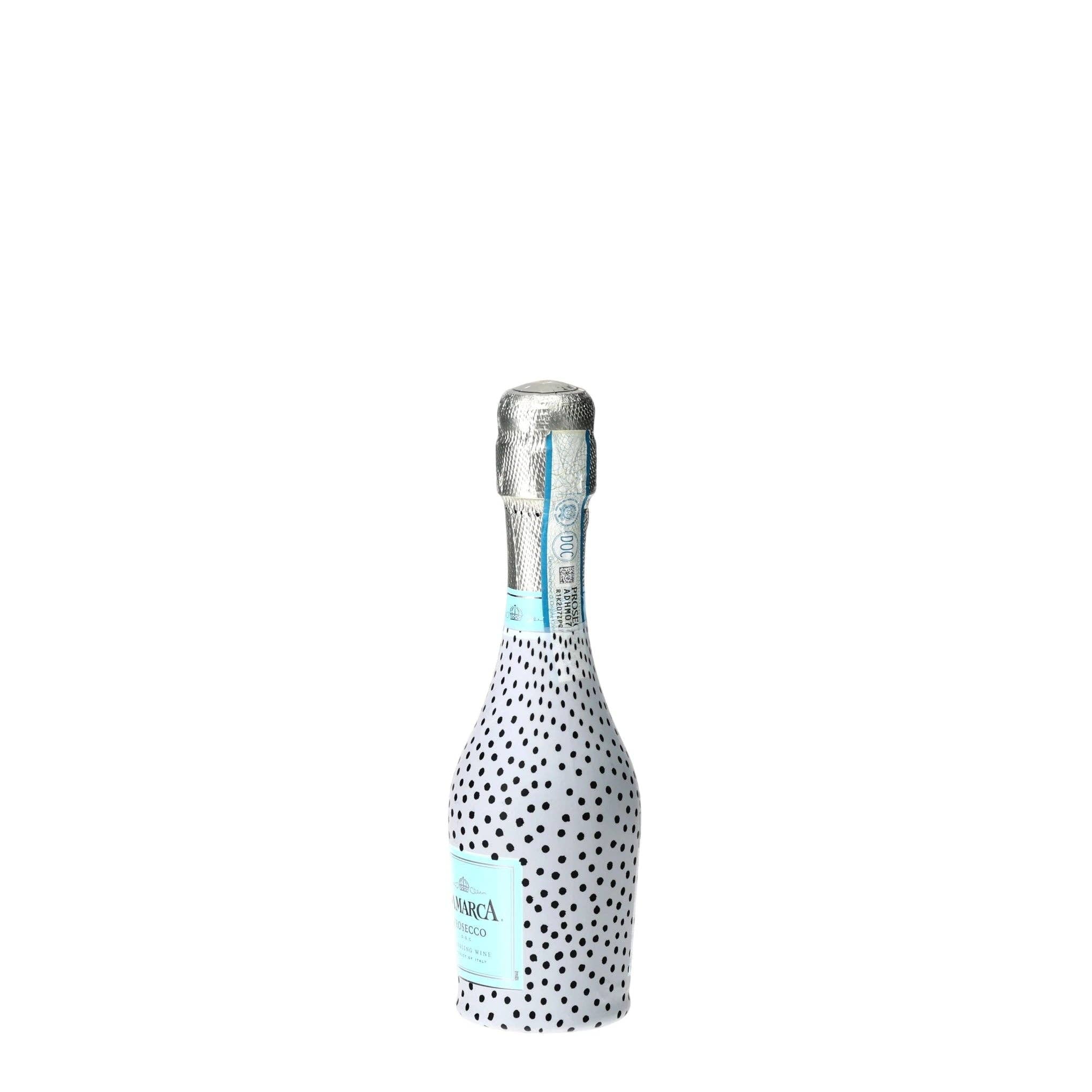 Black & White Dots Mini Prosecco Wraps (Set of 3)