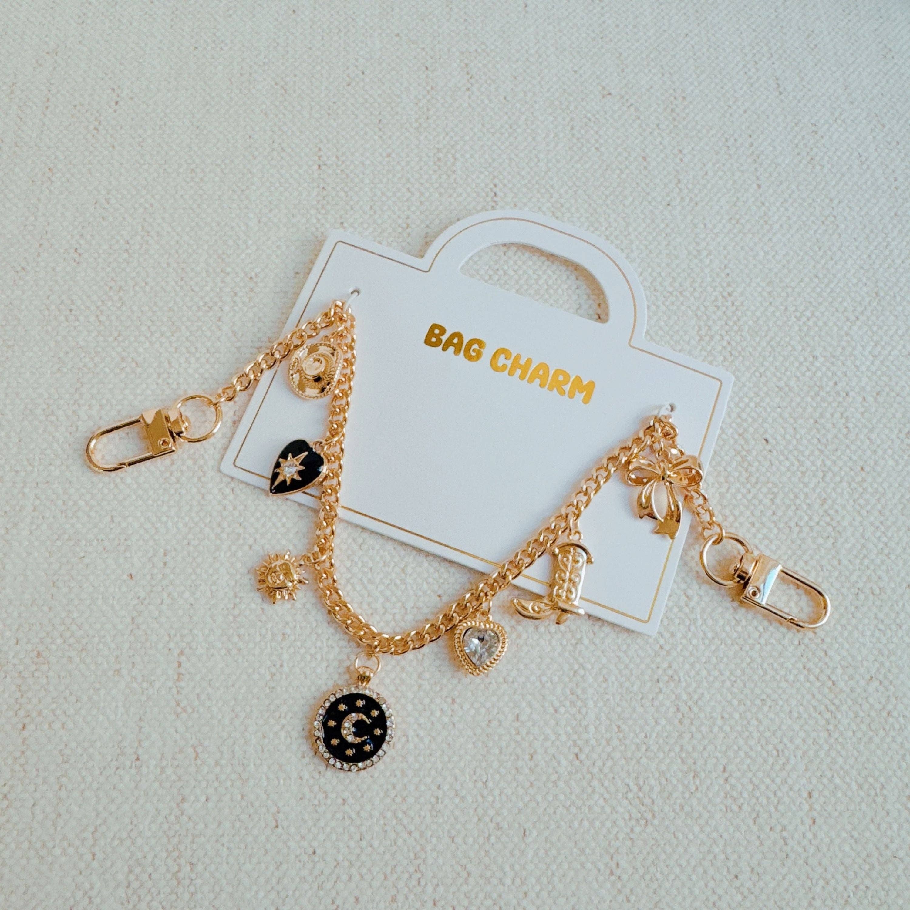 Heart Boot Bow Bag Charms