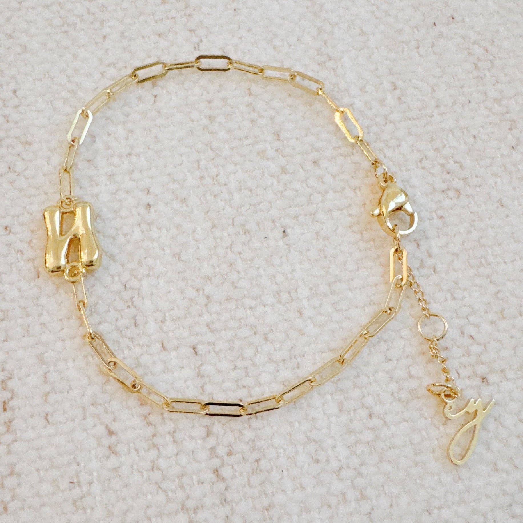 Mini Balloon Initial Bracelet