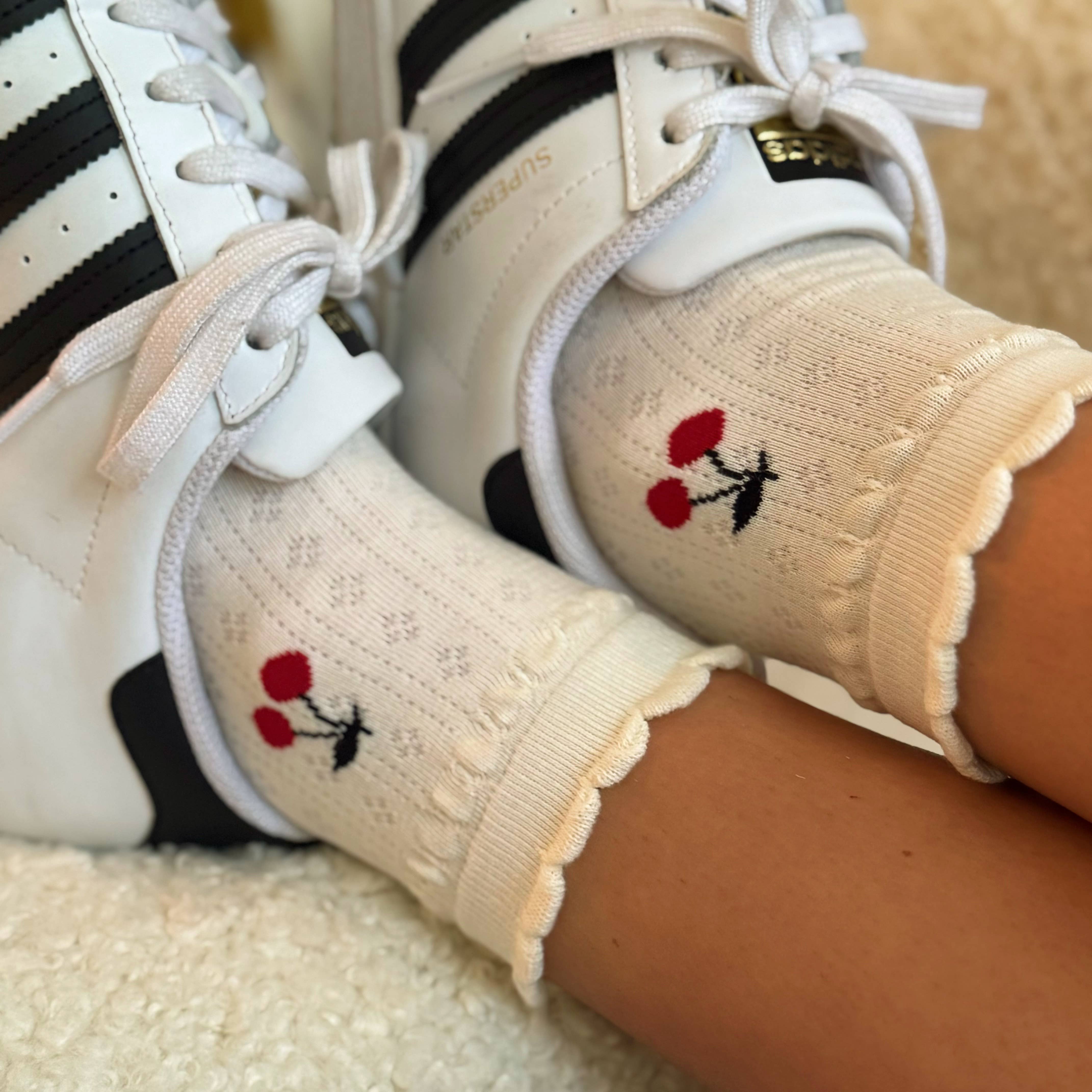 Cherries All Over Socks