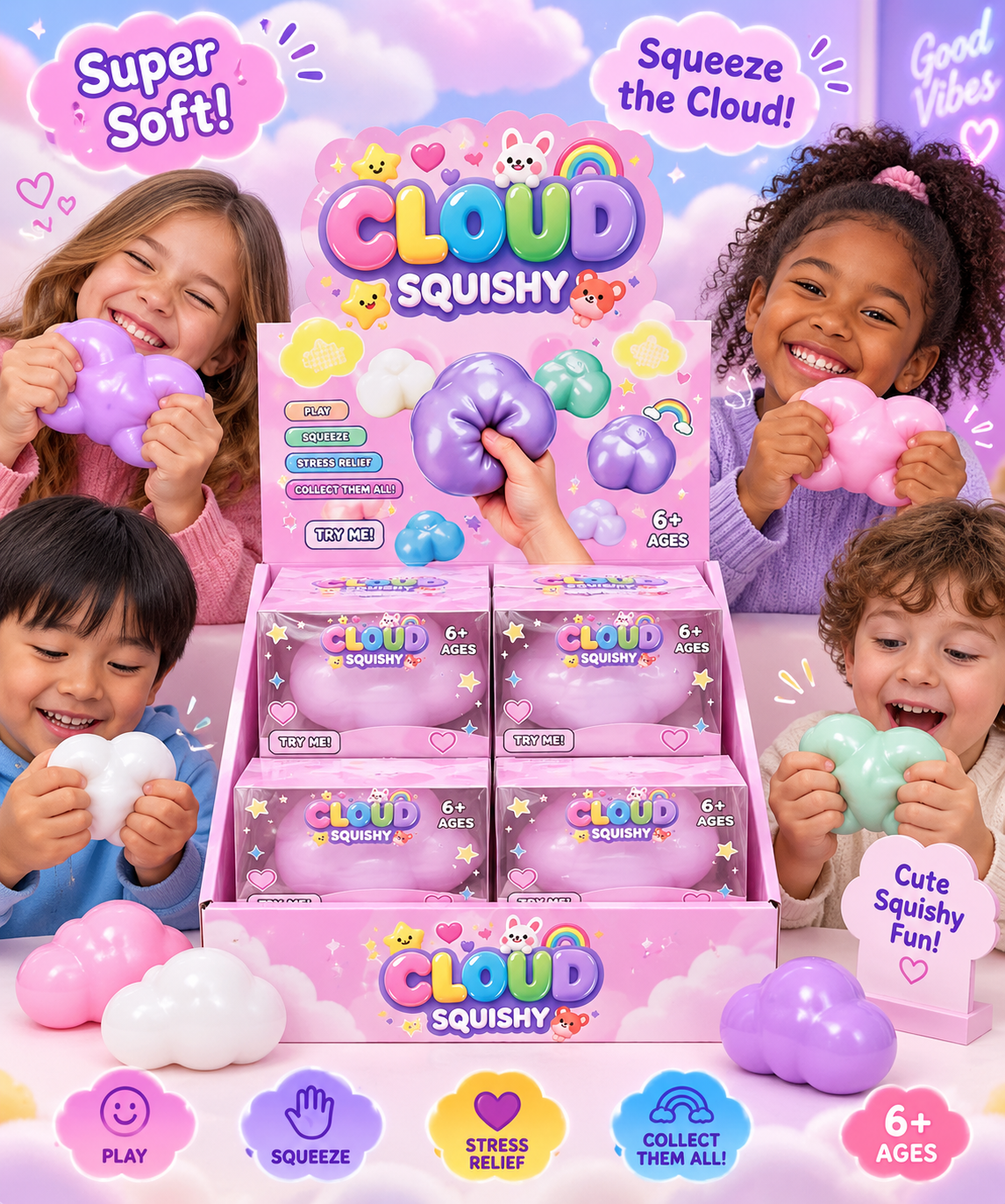 Glossy Crunchy Cloud Squishy