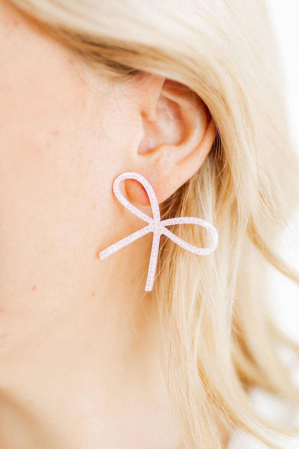 Disco Pink Lola Bow Earrings