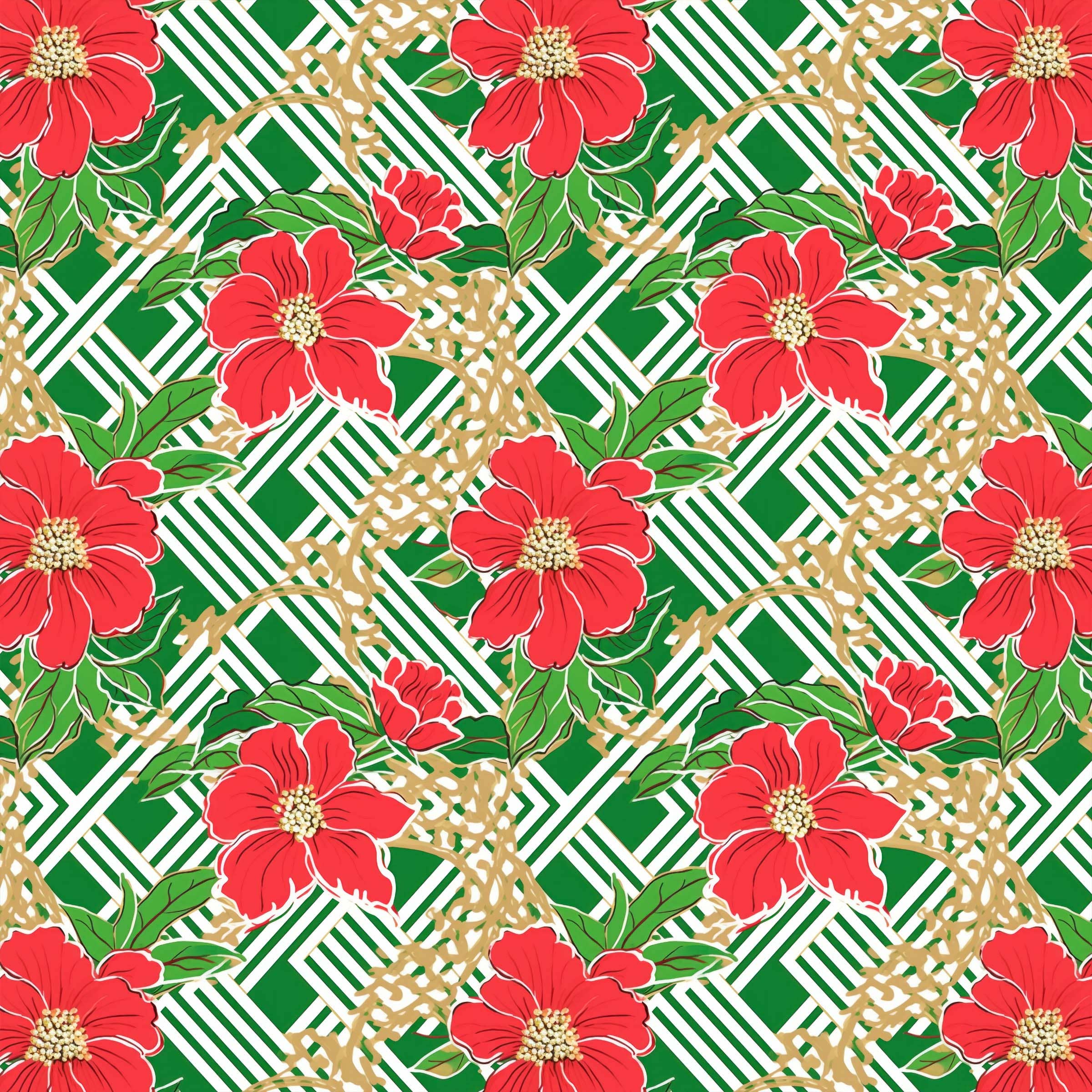 Poinsetta Trellis - Champagne Collection