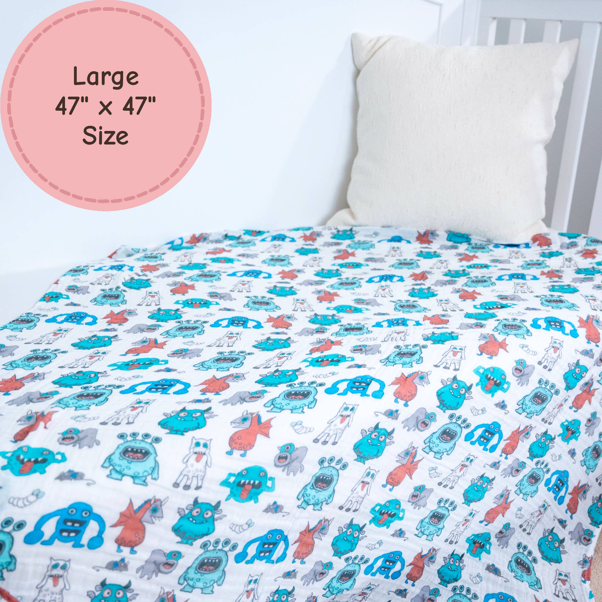 Monster Mash Muslin Swaddle
