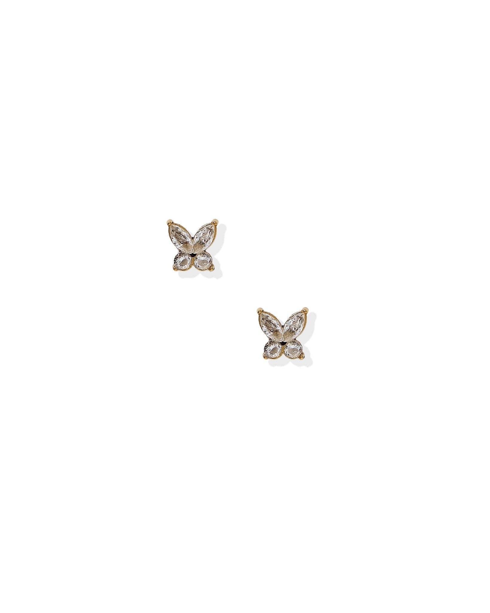 Lynn Butterfly Screwback Stud Earrings