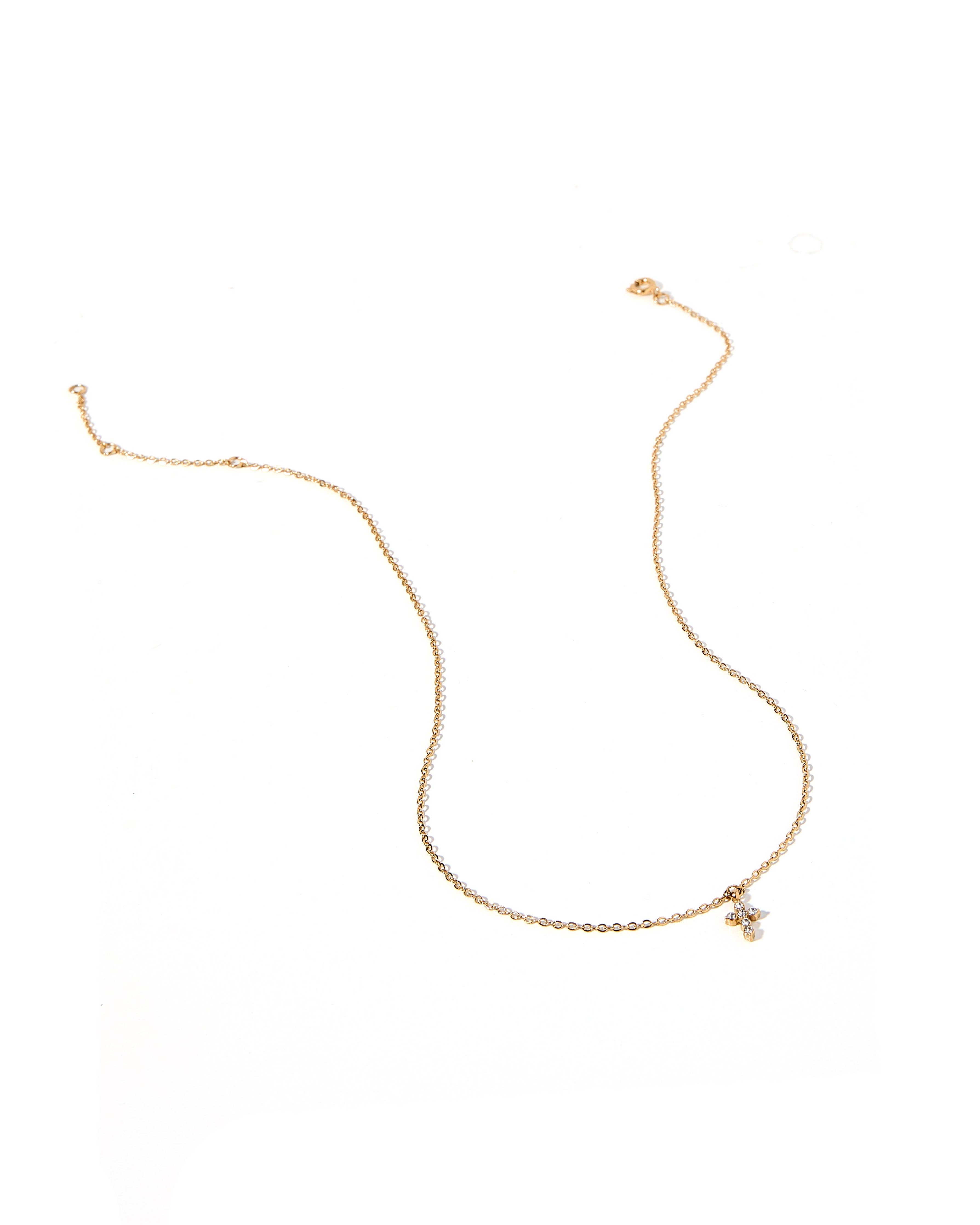Gold Carly Cross Necklace