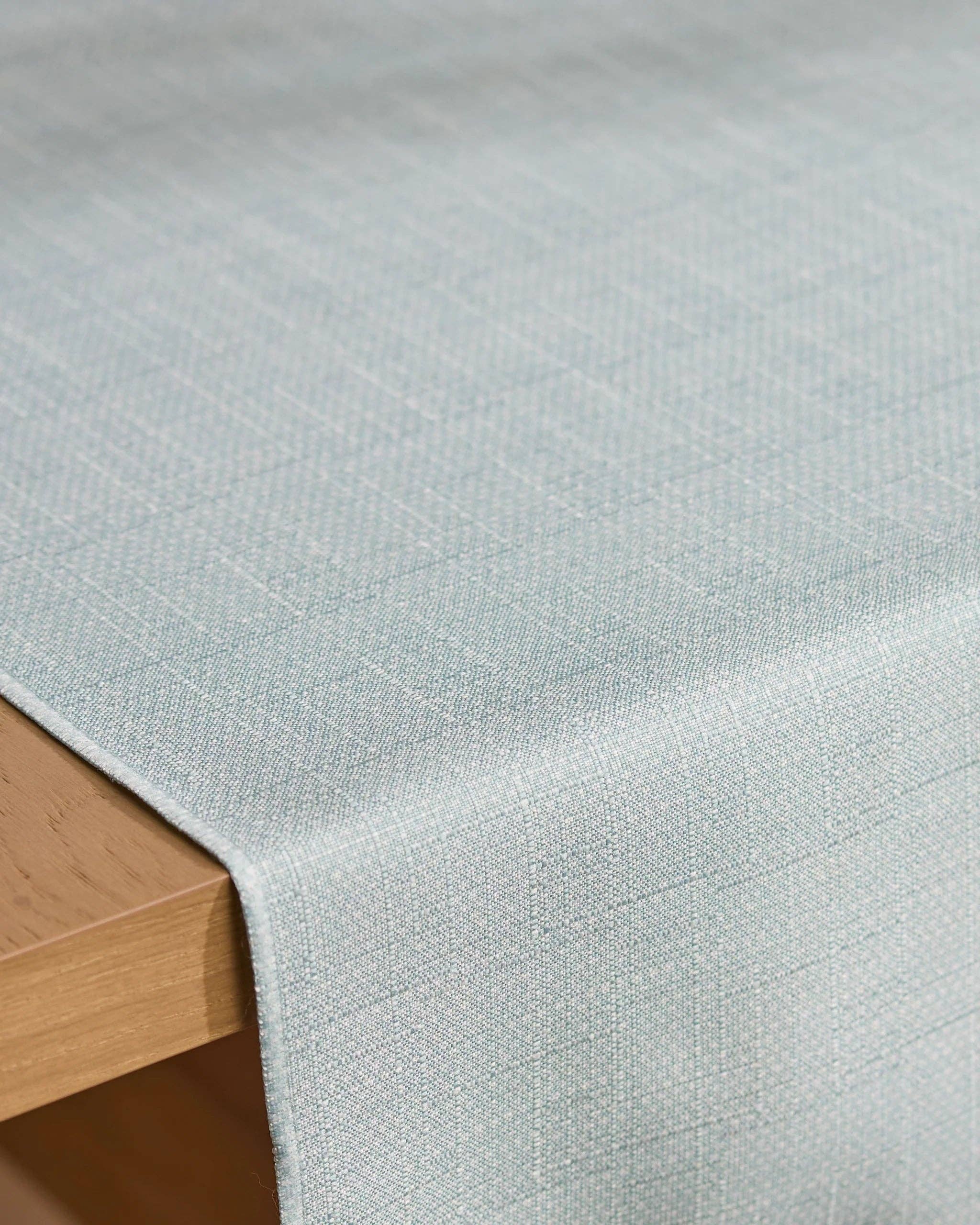Chambray Light Blue Table Runner - 16" x 120"