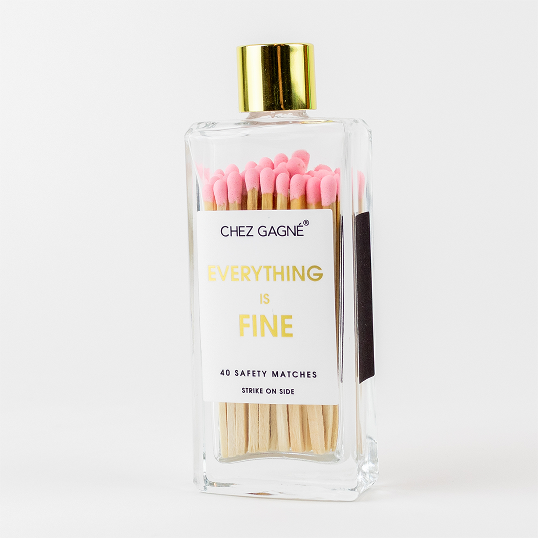 Everything is Fine - Glass Bottle Matches