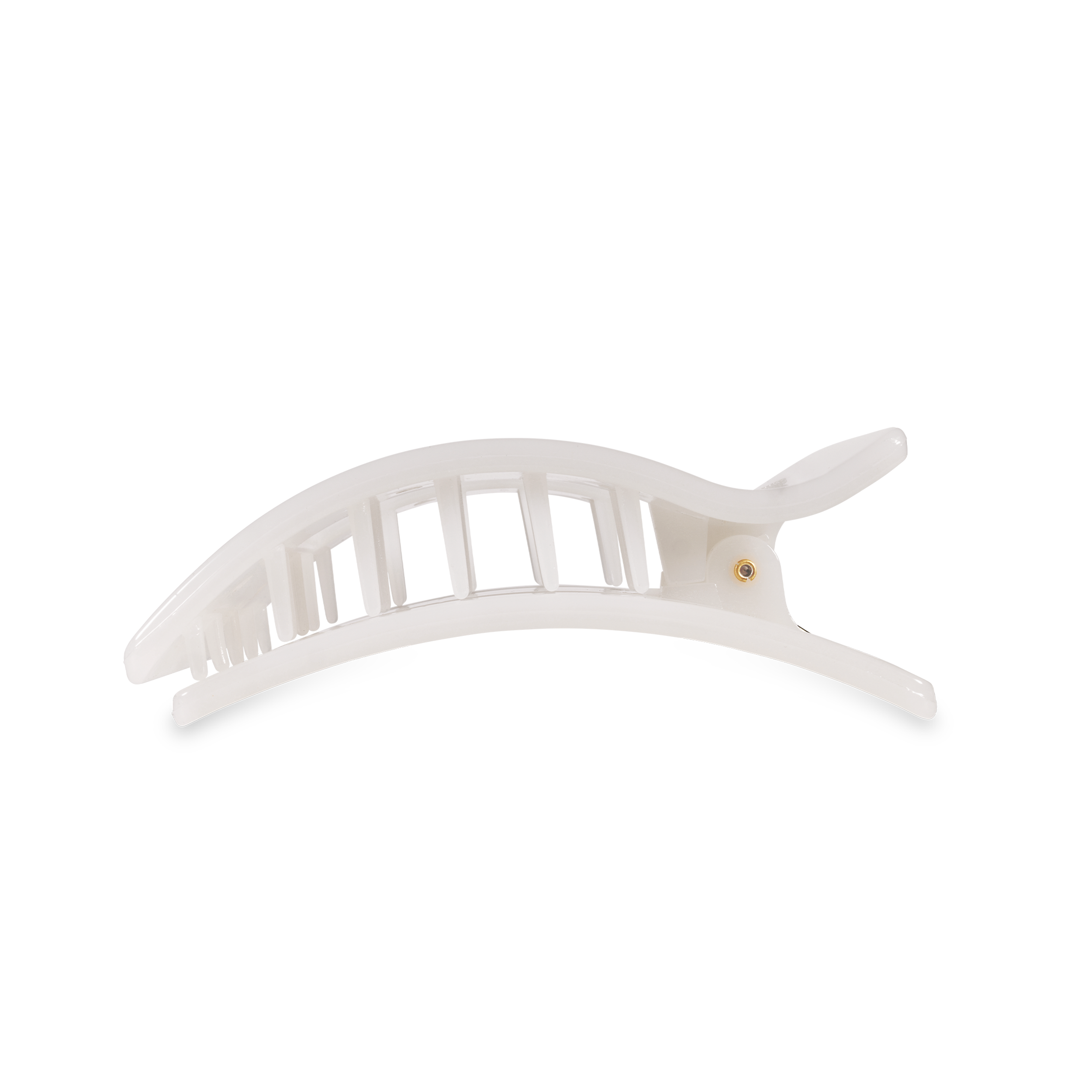Flat Rectangle Hair Clip | Medium | Coconut White