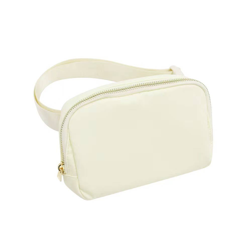 Varsity Collection Ivory Belt Bag