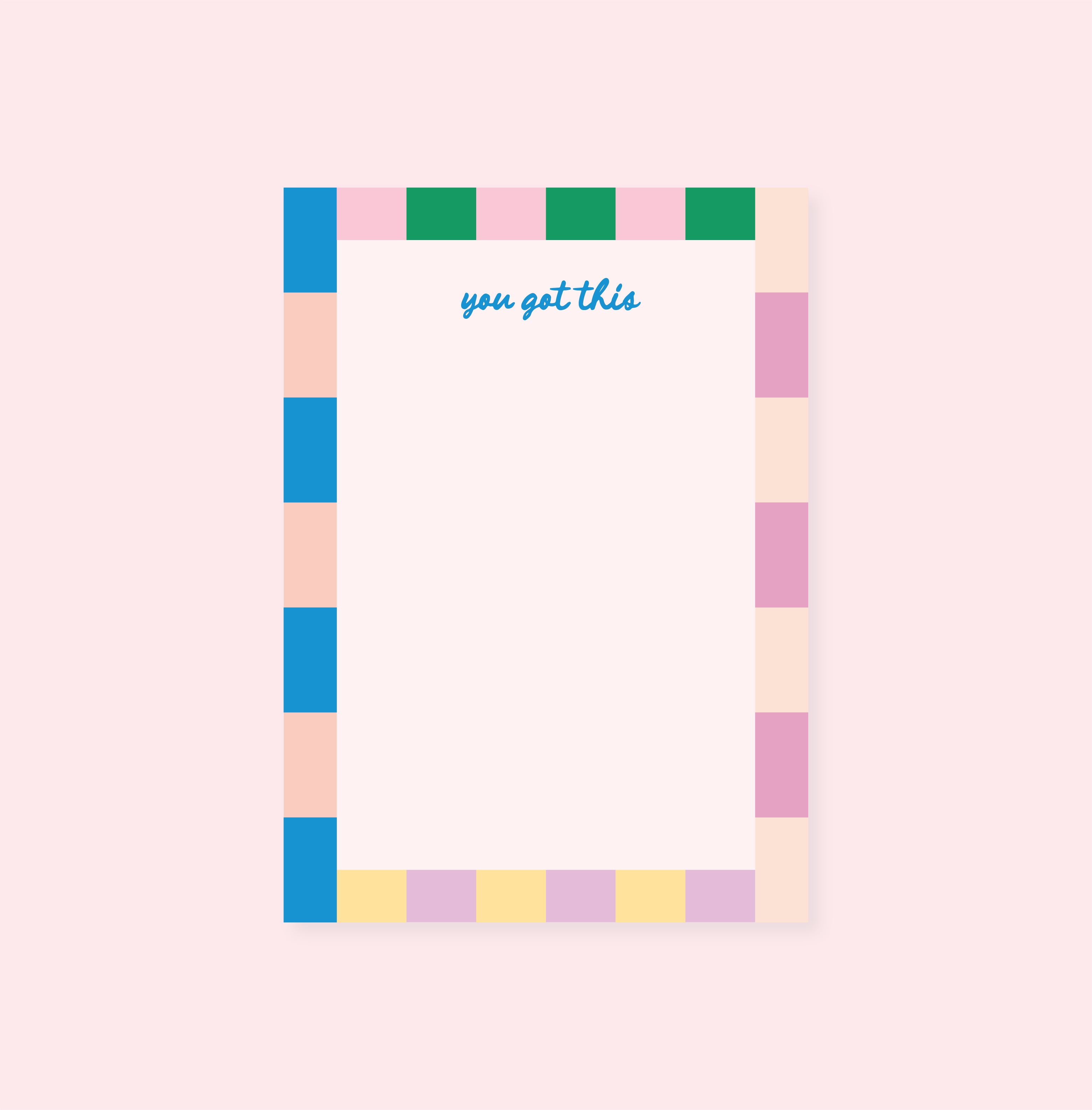 Colorful Stripe 'You Got This' Notepad