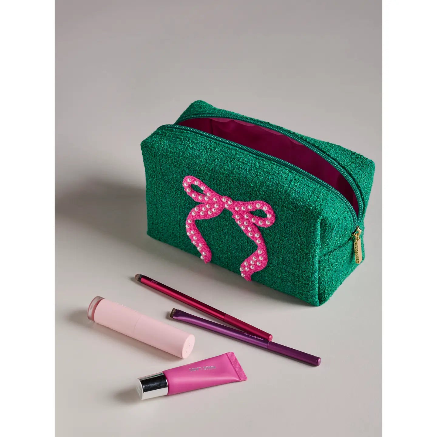Small Green Mara Bow Pouch