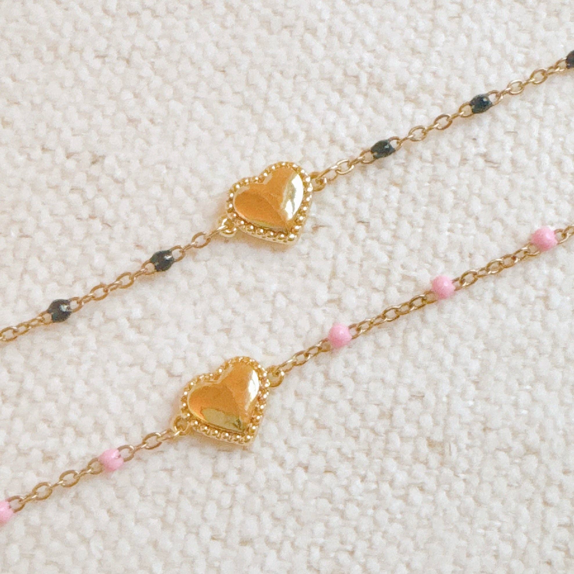 Dainty Dots Heart Bracelet