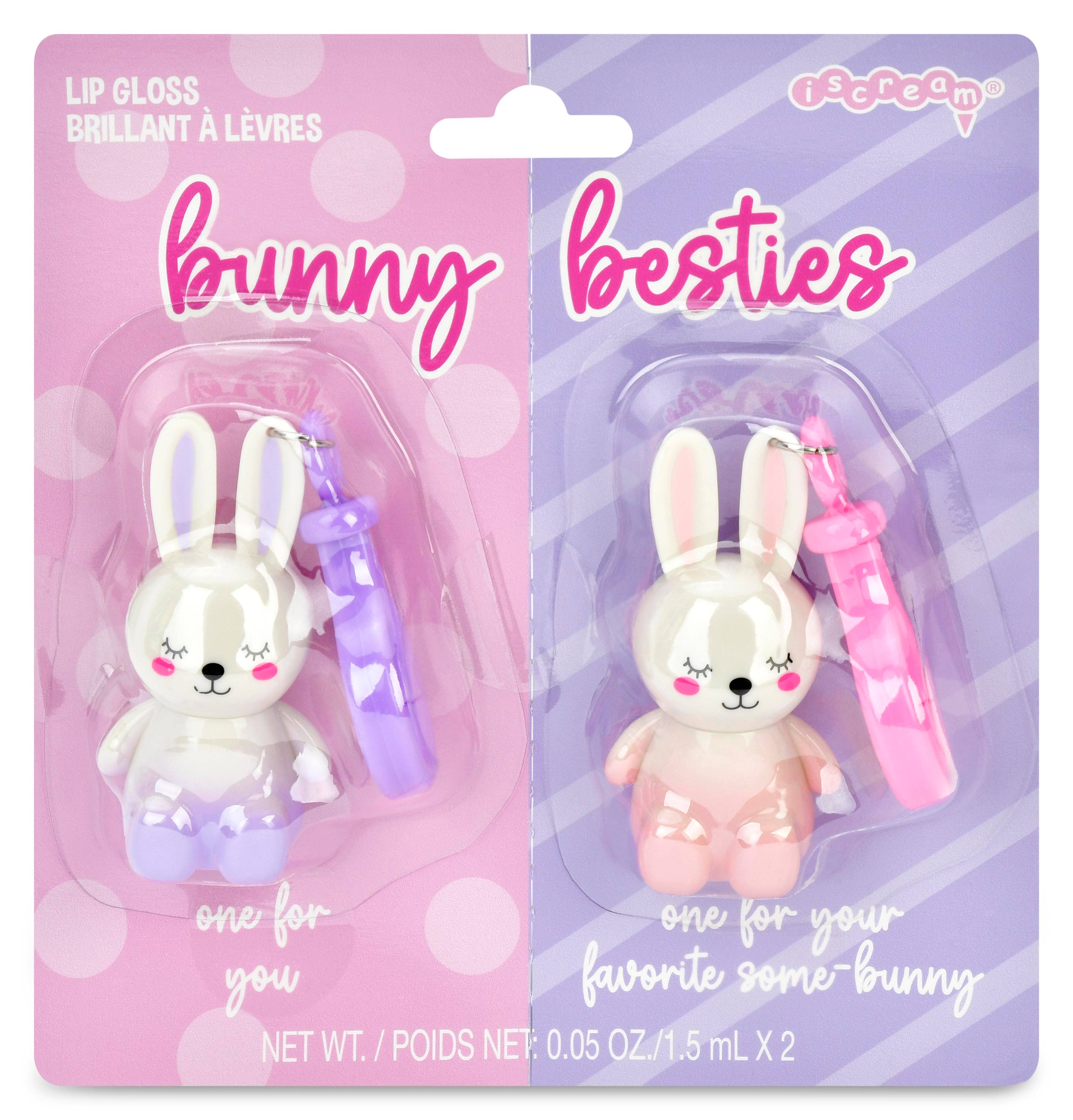Bunny Besties Lip Gloss Keychains (S/2)