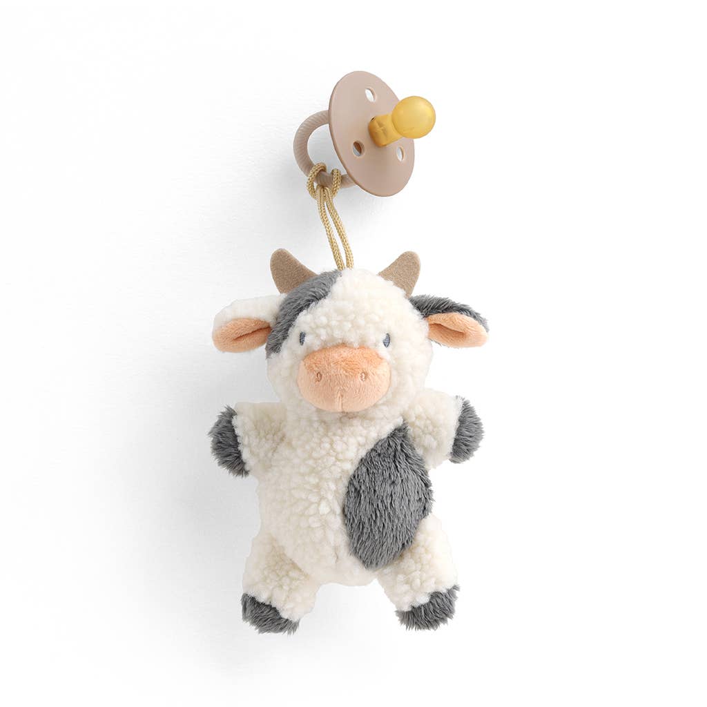 Bitzy Pal Natural Rubber Pacifier & Plush: Cow