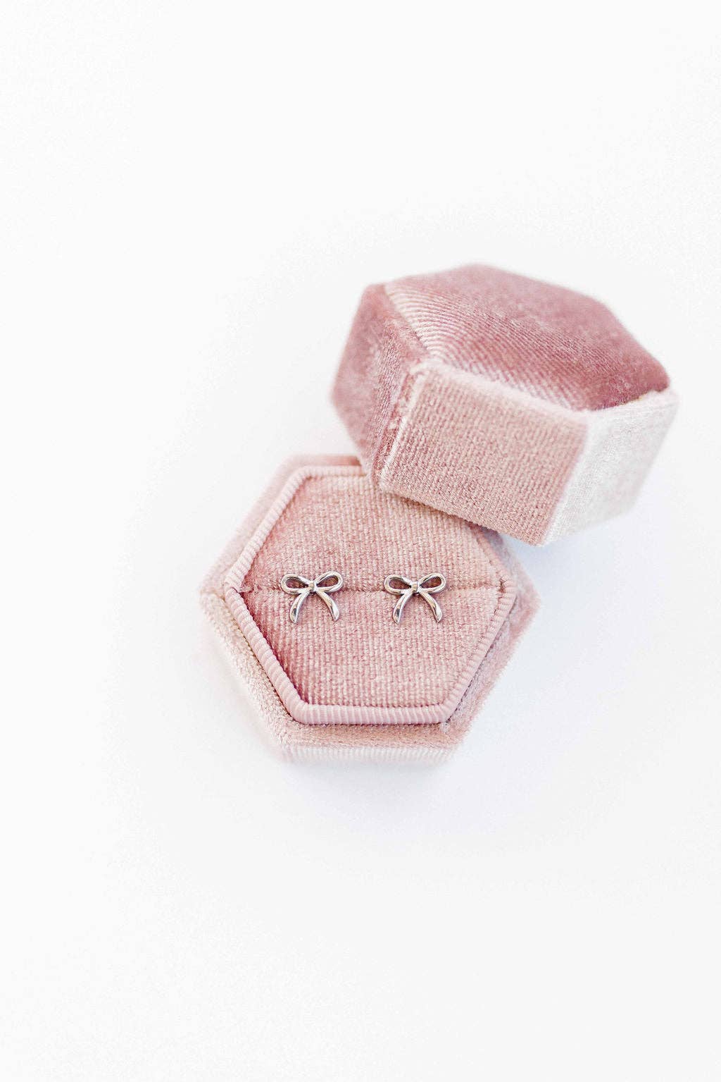 Silver Sadie Bow Screwback Stud Earrings