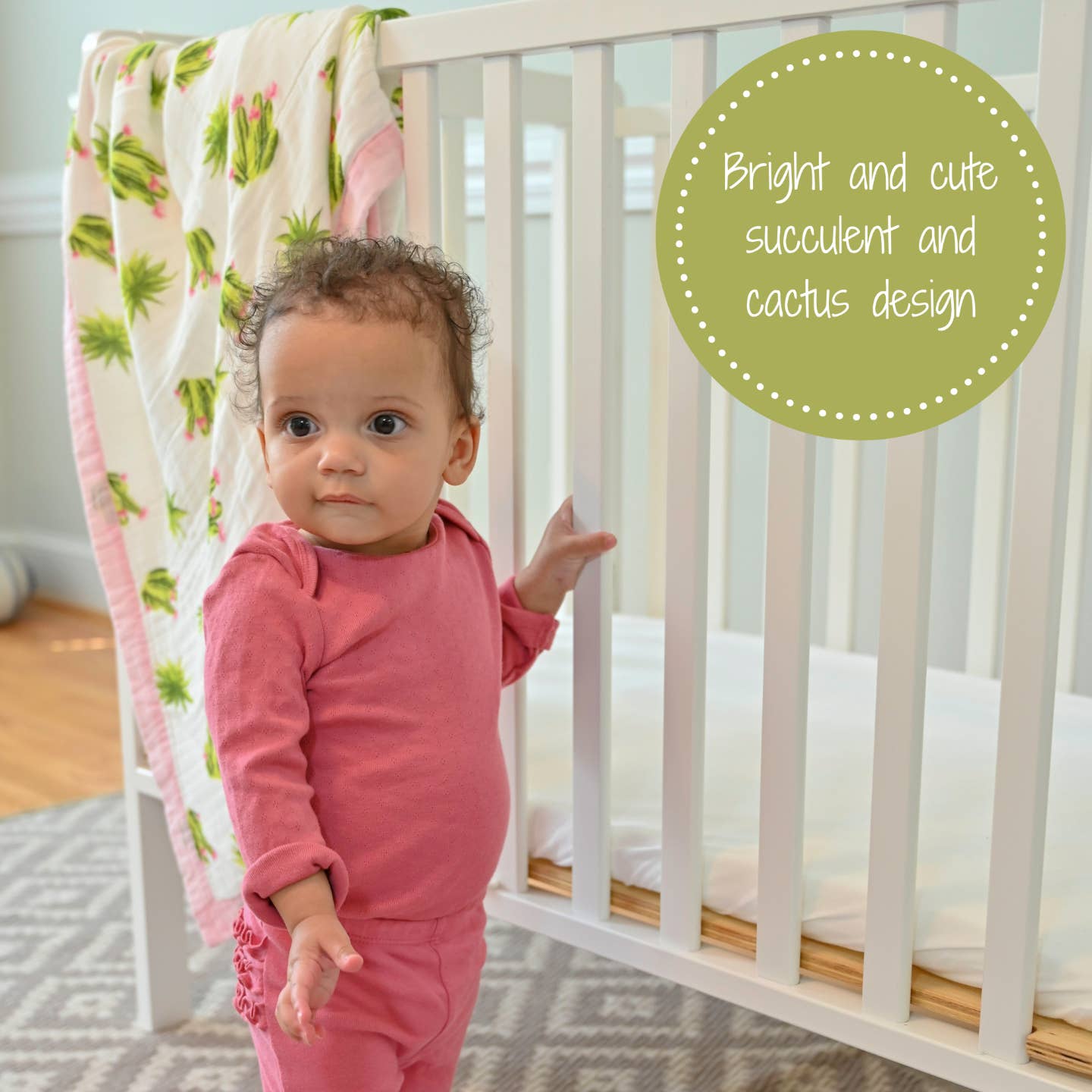 Bamboo 'Succulent' Baby Blanket