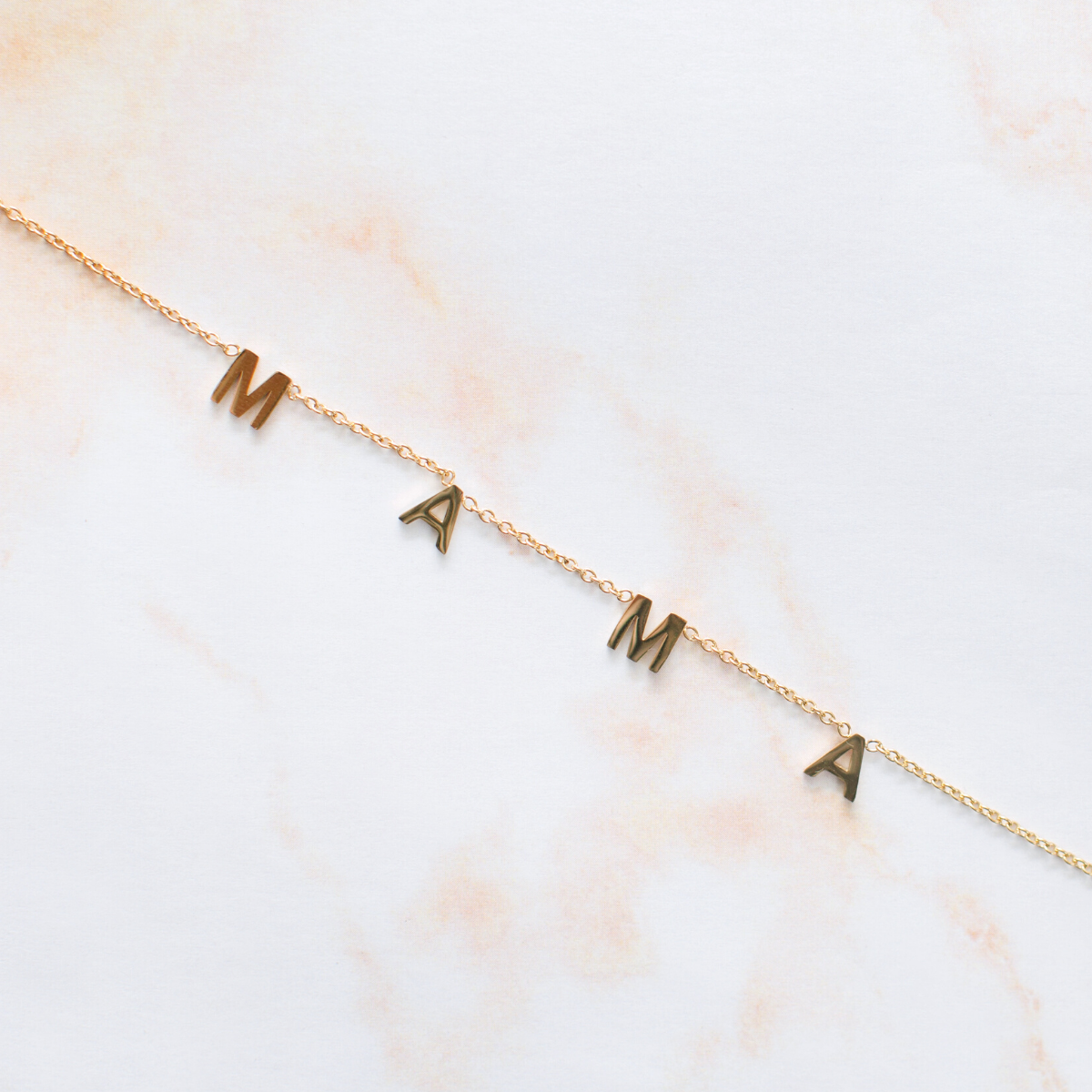 Mama Gold Letter Necklace