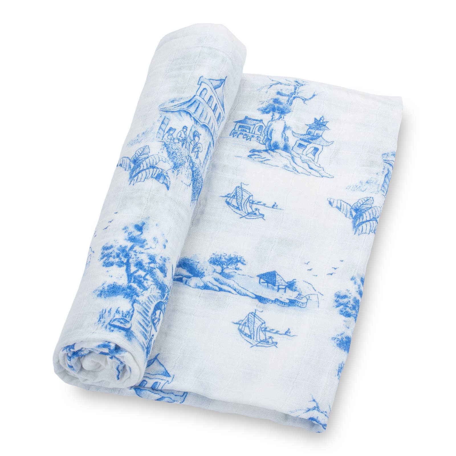 Chinoisserie Muslin Swaddle Blanket